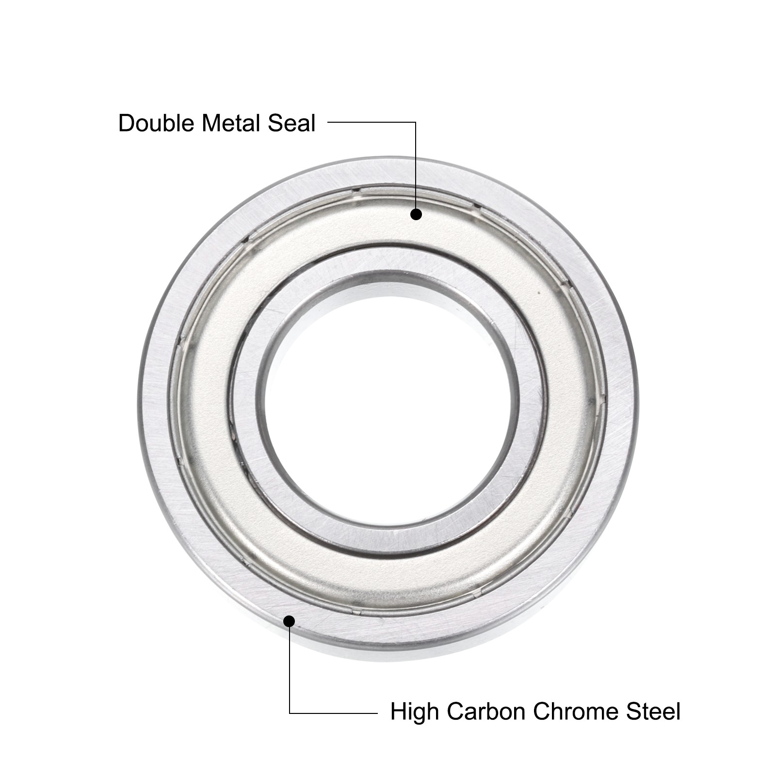 16003-2Z Deep Groove Ball Bearings,17x35x8mm Metal Cover 2 PCS