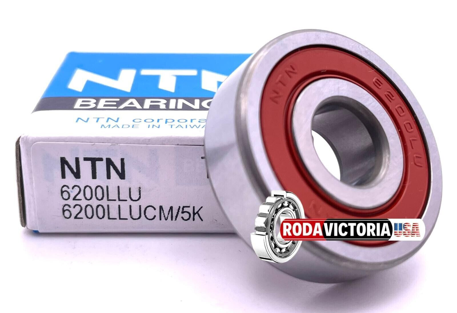 NTN 6200 LLUC3/5K DEEP GROOVE BALL BEARING, RUBBER SEALED 10x30x9mm 6200 2RS