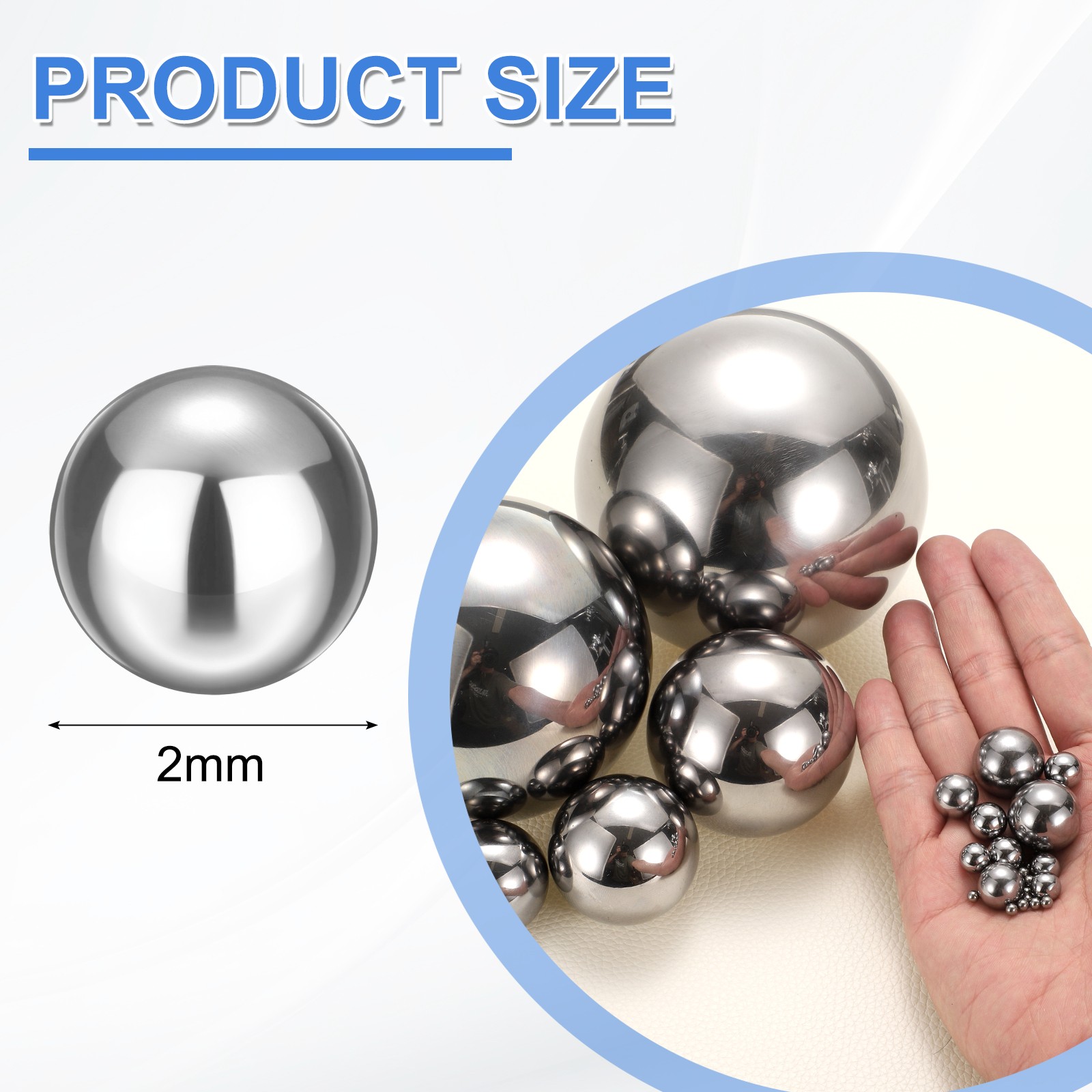 120pcs Precision Balls 2mm Diameter G25 Solid Chrome Steel Bearing Balls
