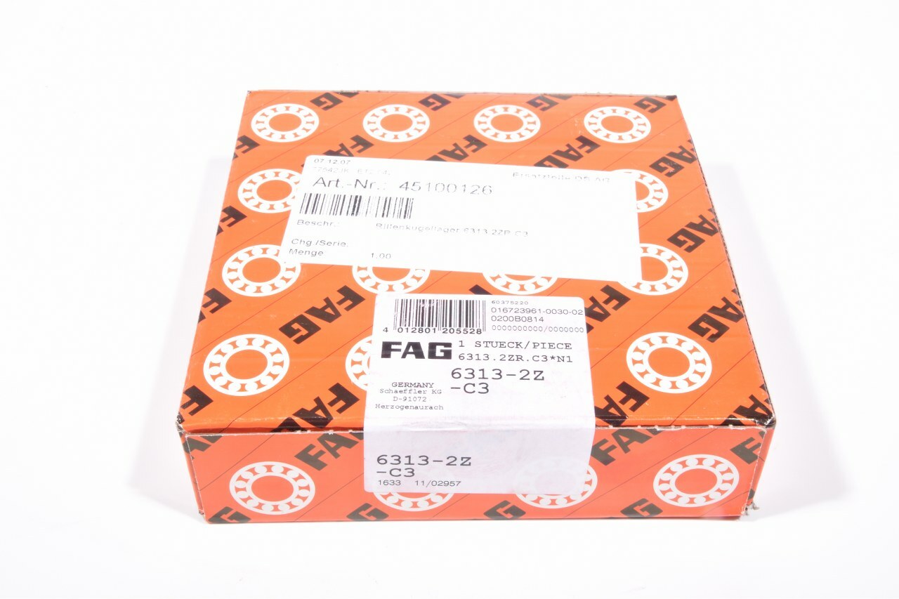 FAG 6313-2Z-C3, deep groove ball bearing – NEW