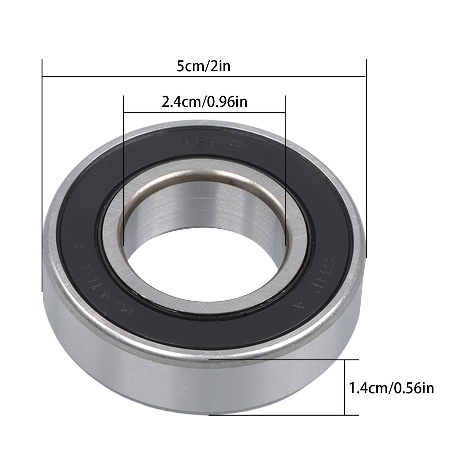 Ball Bearing 1641-2RS 1 inch x 2 inches x 9/16 inches Rubber Sealed Pack of 4