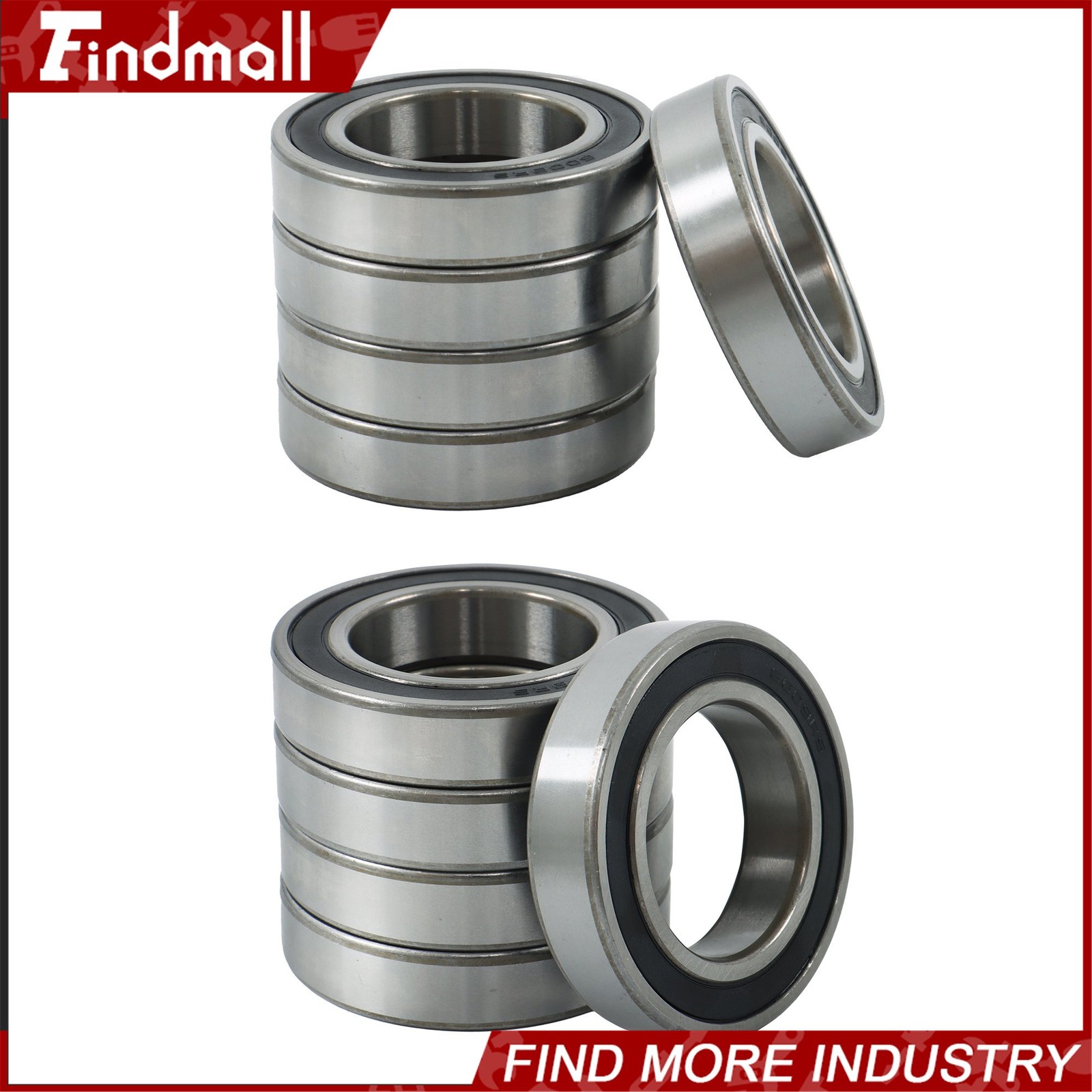 Findmall 6009-2RS Deep Groove Bearings 10 Pack 45x75x16mm Pre-Lubed Sealed