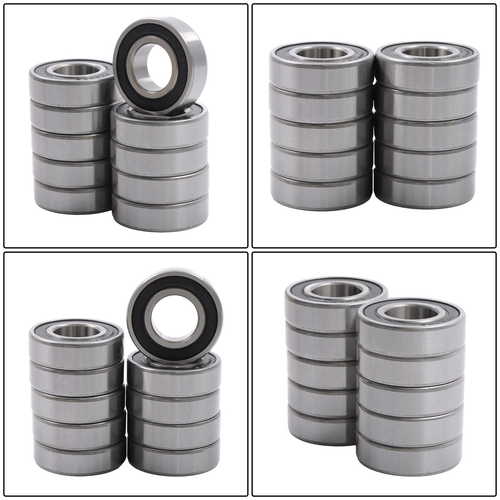 20x42x12mm Ball Bearing 6004 2RS C3 10 Pieces Premium Rubber Sealed Bearings