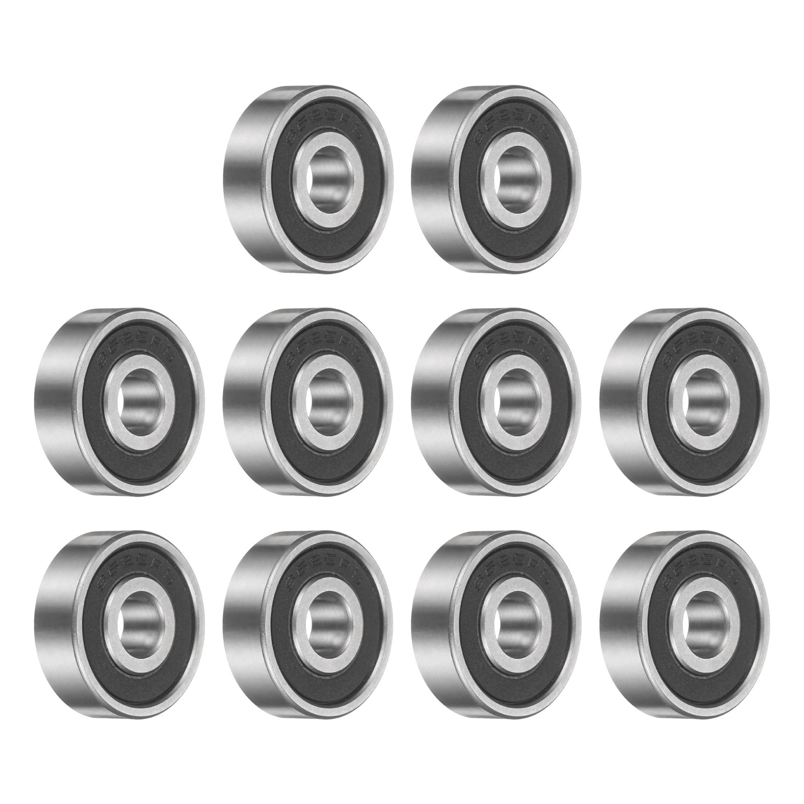 10Pcs S626-2RS Deep Groove Ball Bearing, Double Shielded Ball Bearings