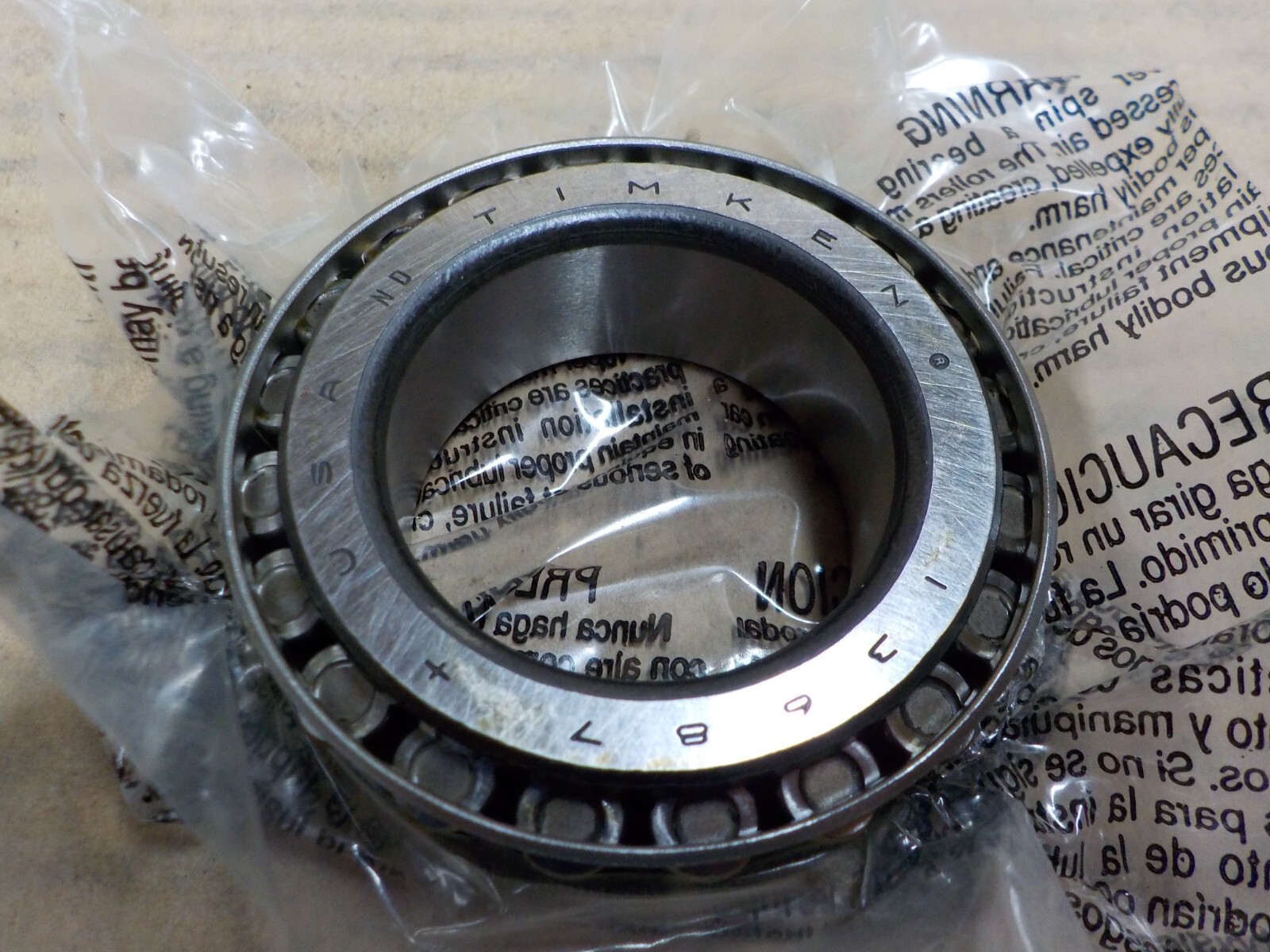 Timken 13687 Cone Tapered Roller Bearing – Single Cone Only.