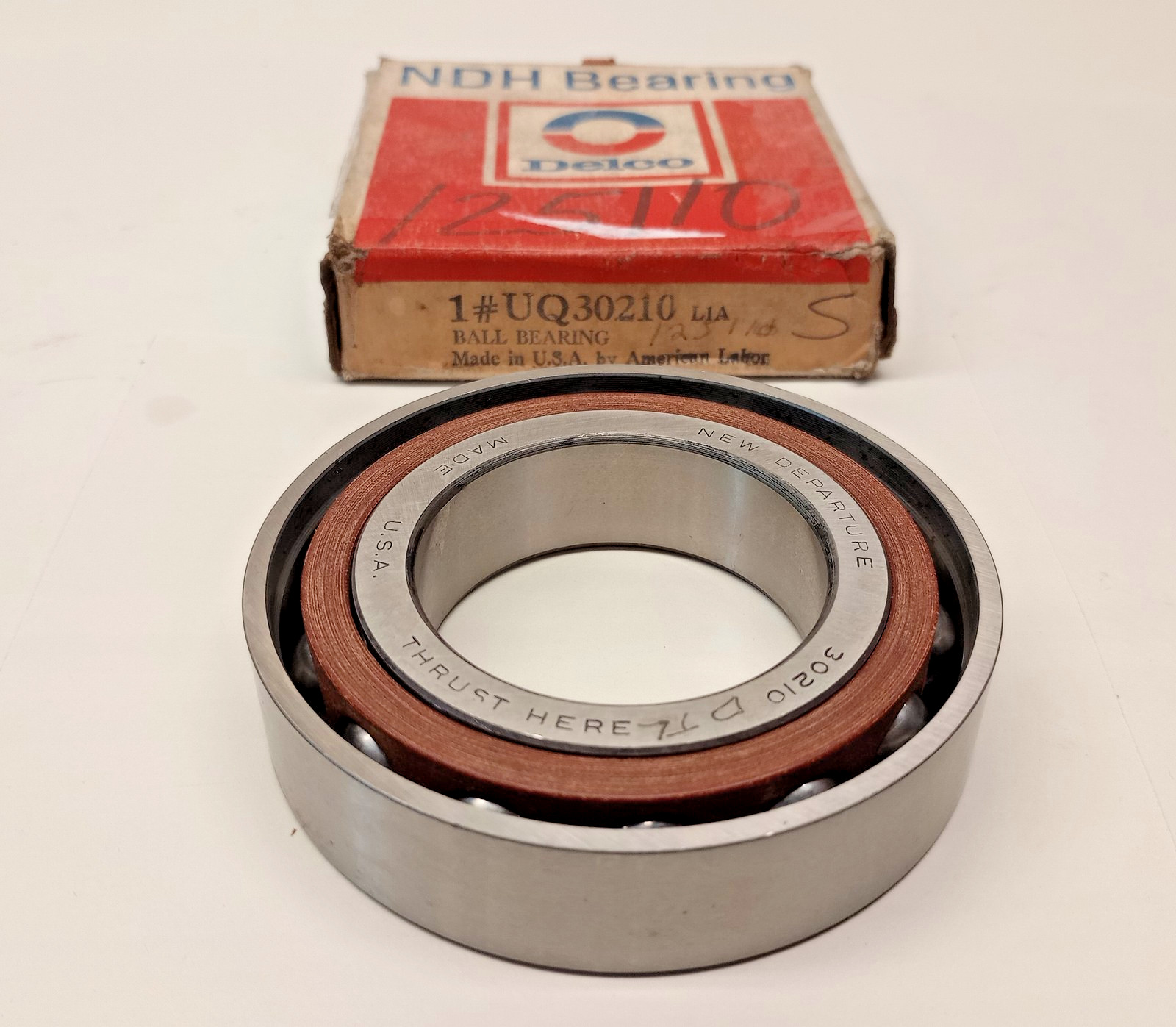 New Departure NDH UQ30210 Angular Contact USA Bearing 50x90x20mm ref# 7210B