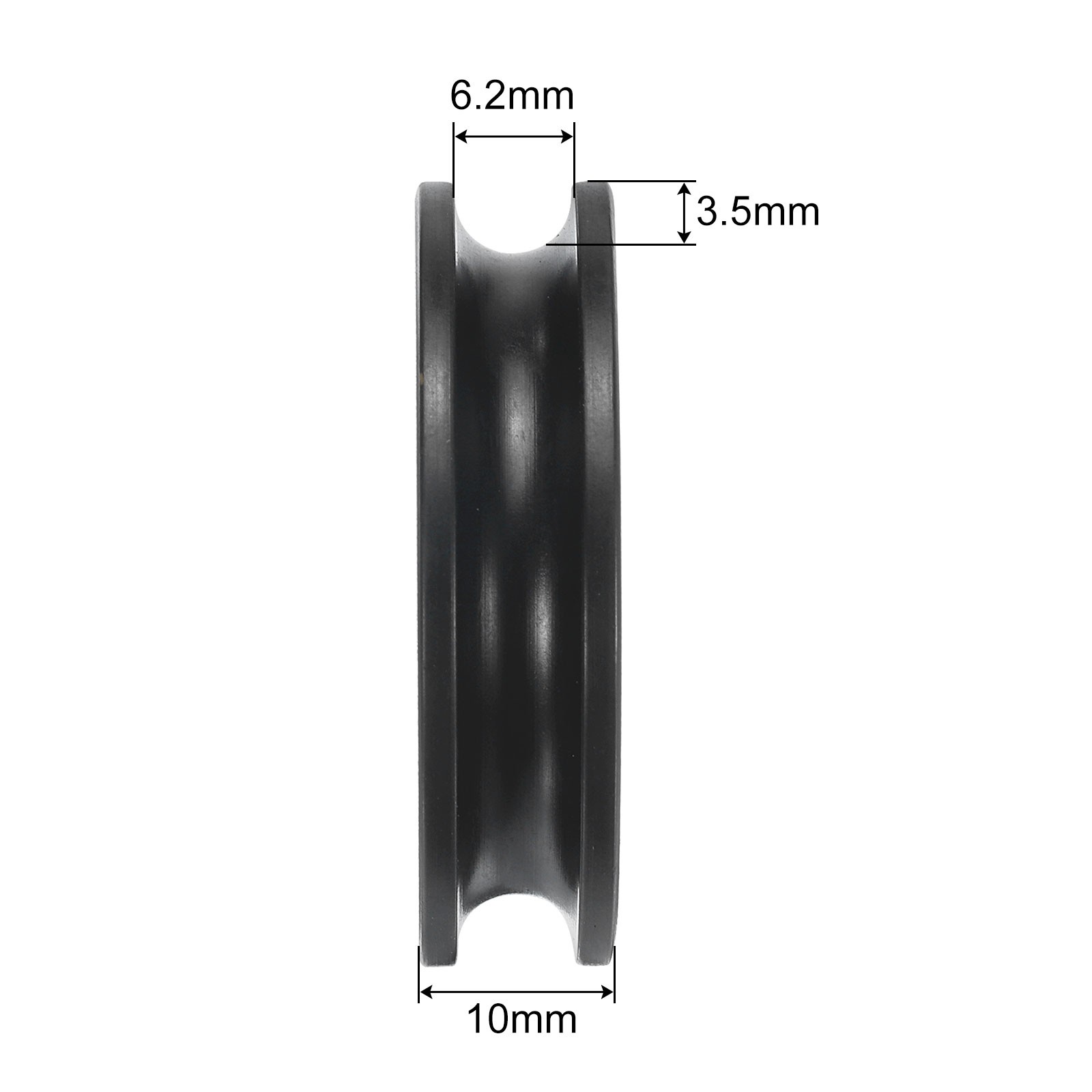 10pcs U608ZZ Nylon Pulley Ball Bearing 8x40x10mm U Groove Roller Wheel