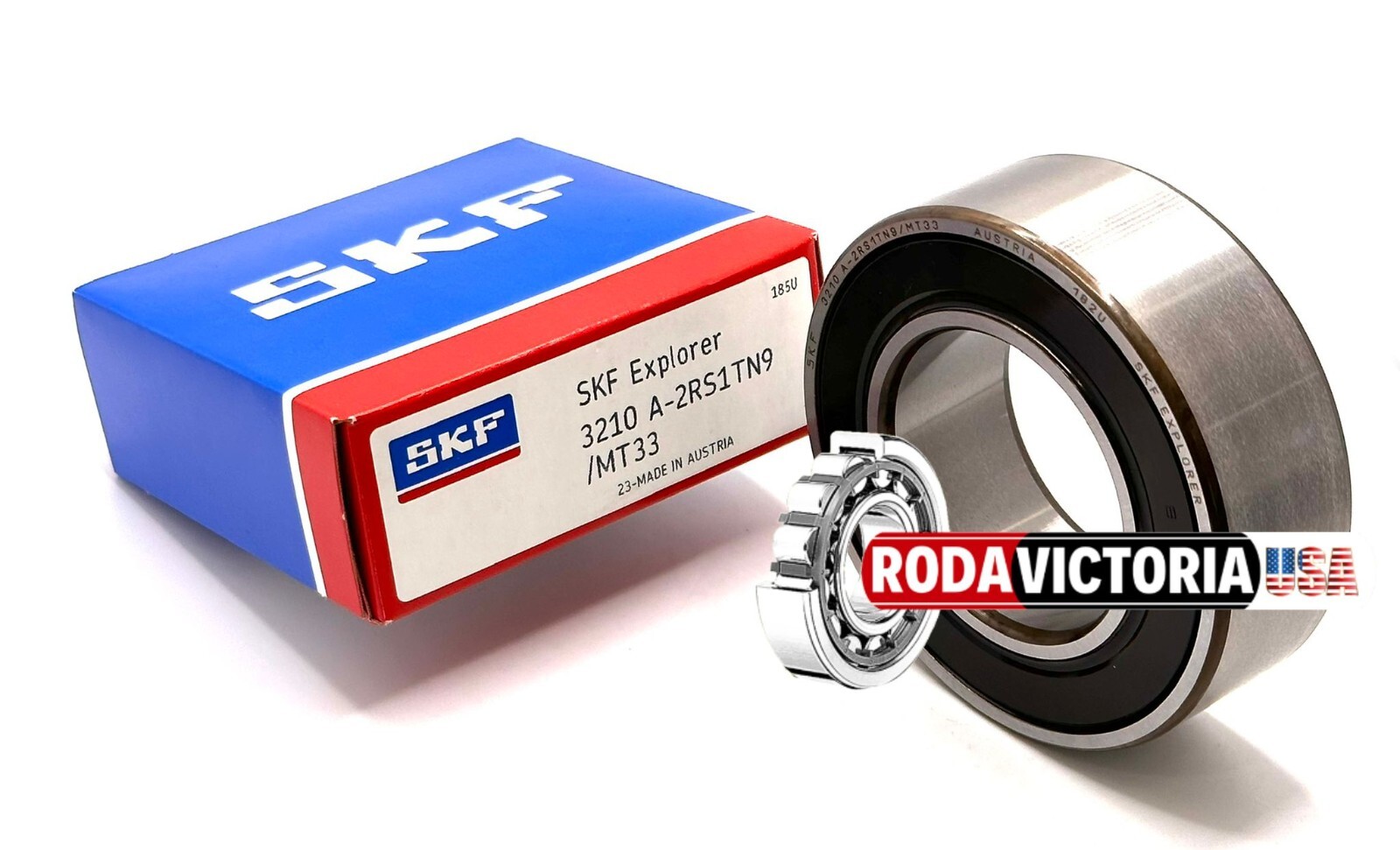 SKF 3210 A 2RS1TN9/MT33 ANGULAR CONTACT BALL BEARING RUBBER SEALED 50x90x30.2 mm