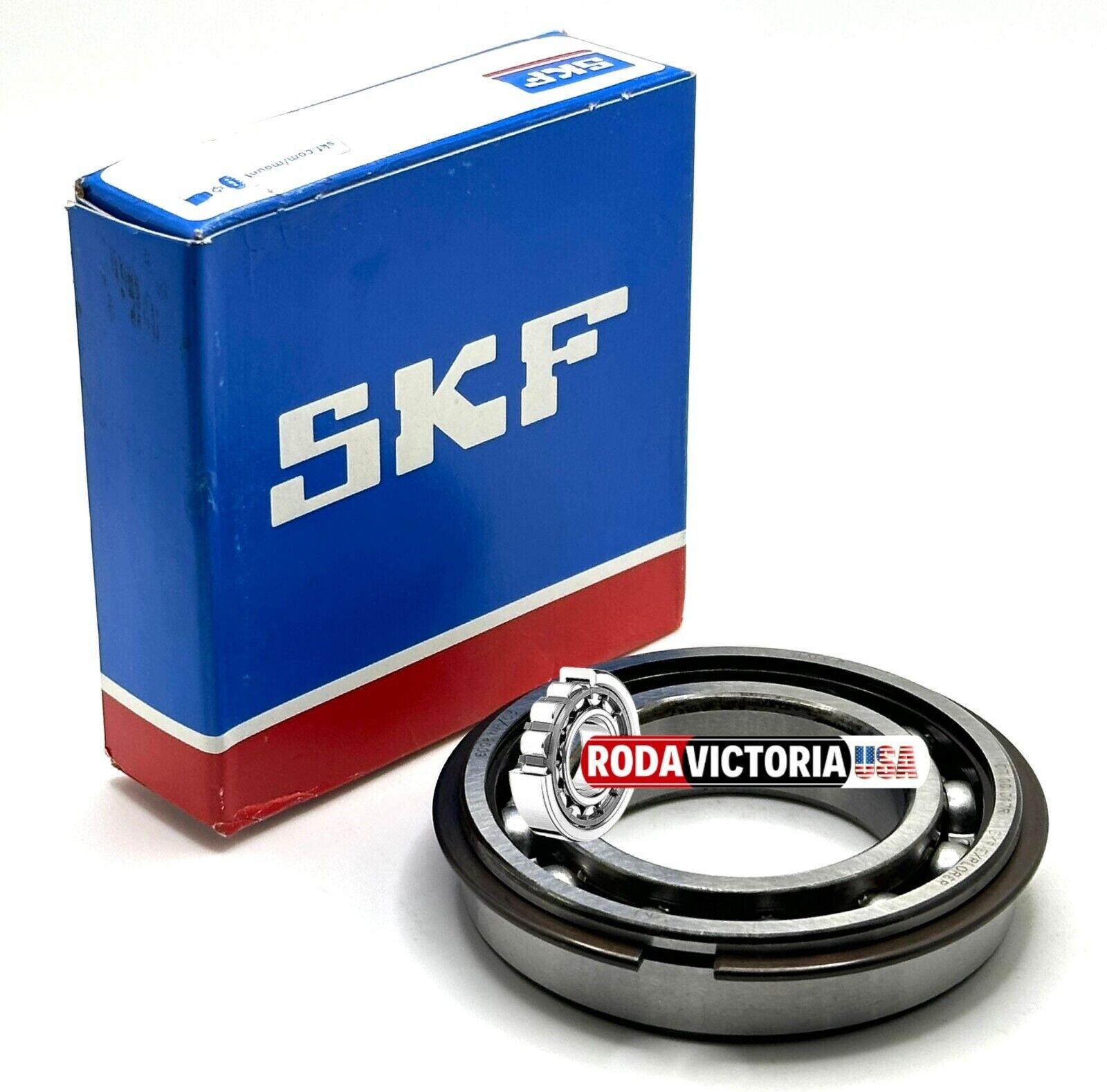 SKF 6008 NR BALL BEARING, OPEN TYPE, NO SEALS + SNAP RING 40x68x15mm GENUINE SKF