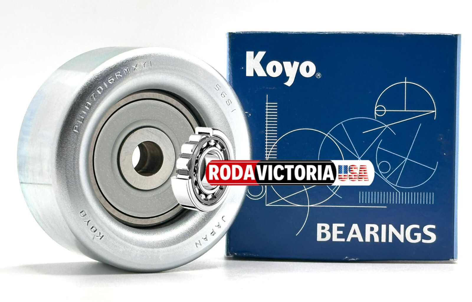 KOYO PU107016RMXIdler Pulley Fits:OEM#16604-31030 Lexus 2006-2022 Toyota 2003-22