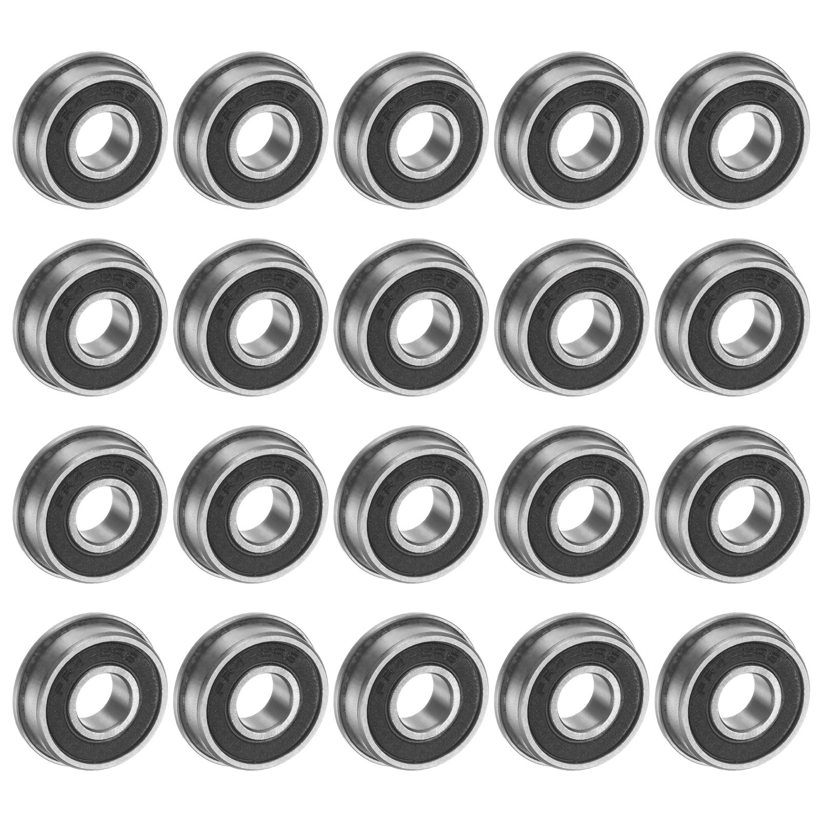 FR4-2RS Flanged Ball Bearing 1/4×5/8×10/51″ Sealed Steel Flange Bearings 20pcs