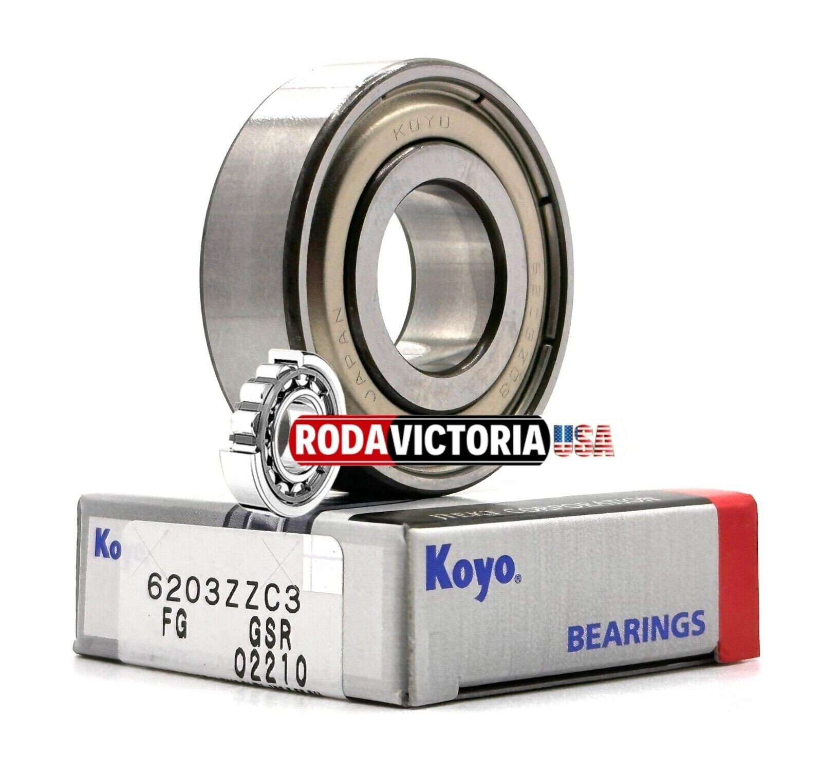 KOYO JAPAN 6203 ZZ C3 DEEP GROOVE BALL BEARING, METAL SHIELDED 17x40x12mm