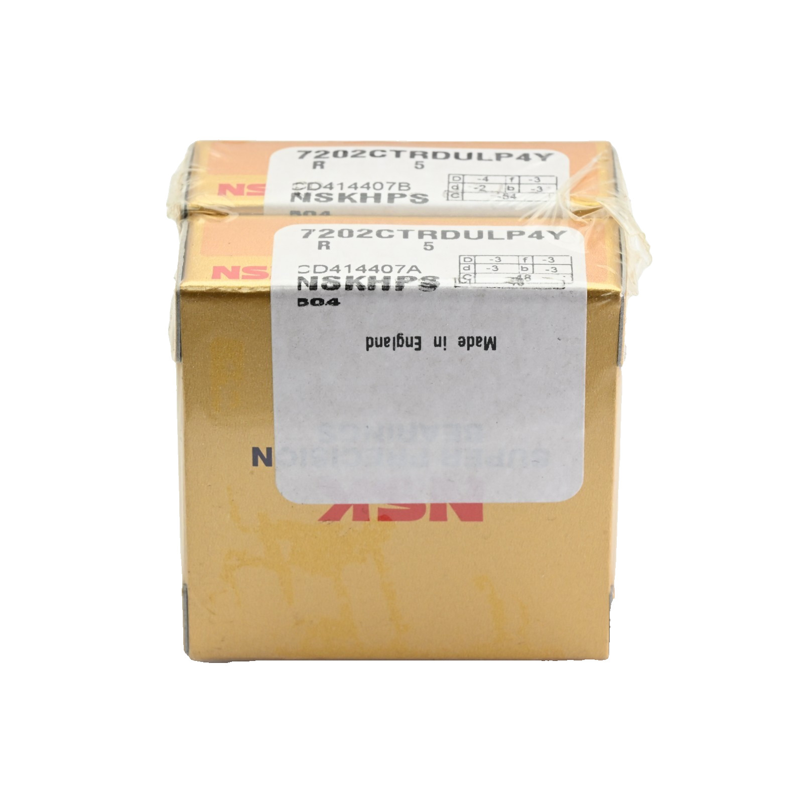 Lot of 2x NSK 7202CTRDULP4Y Super Precision Angular Contact Bearing 15/35/11mm