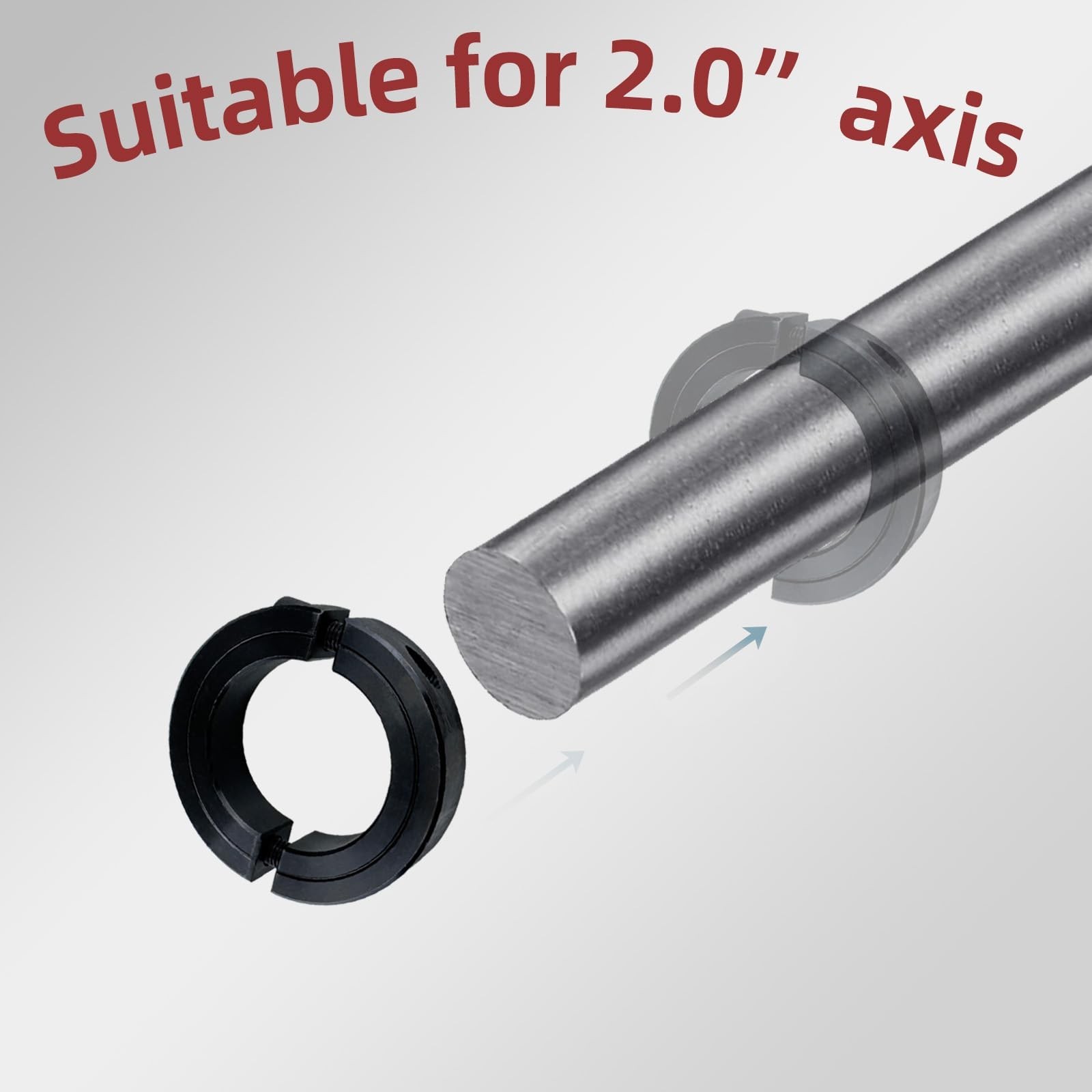 2″ Bore 3″ OD Double Opening Clamp-On Set Screw Collar with Black Oxide Coati…