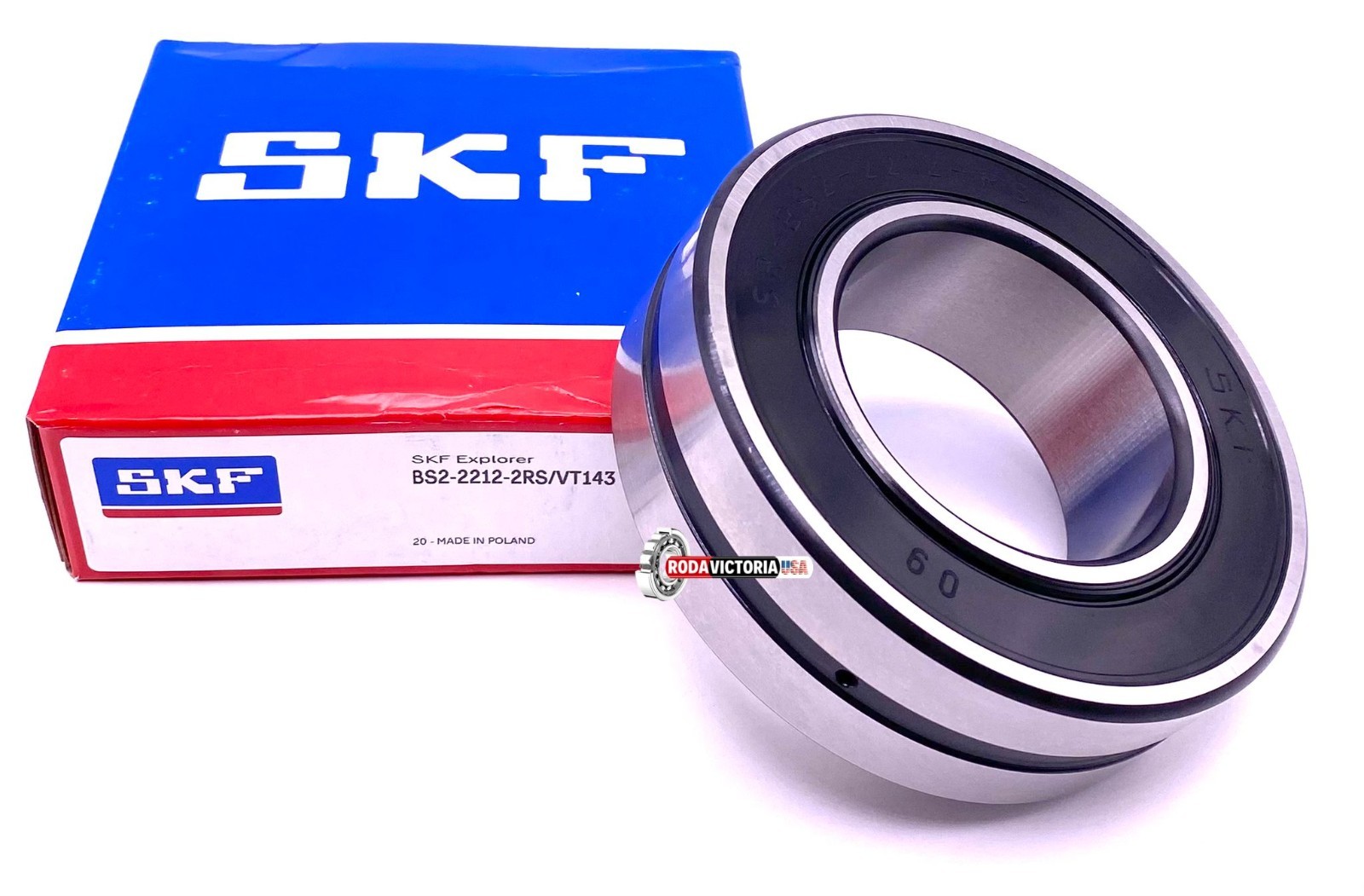 SKF BS2 2212 2RS VT143 Spherical Roller Bearing 60x110x34 mm