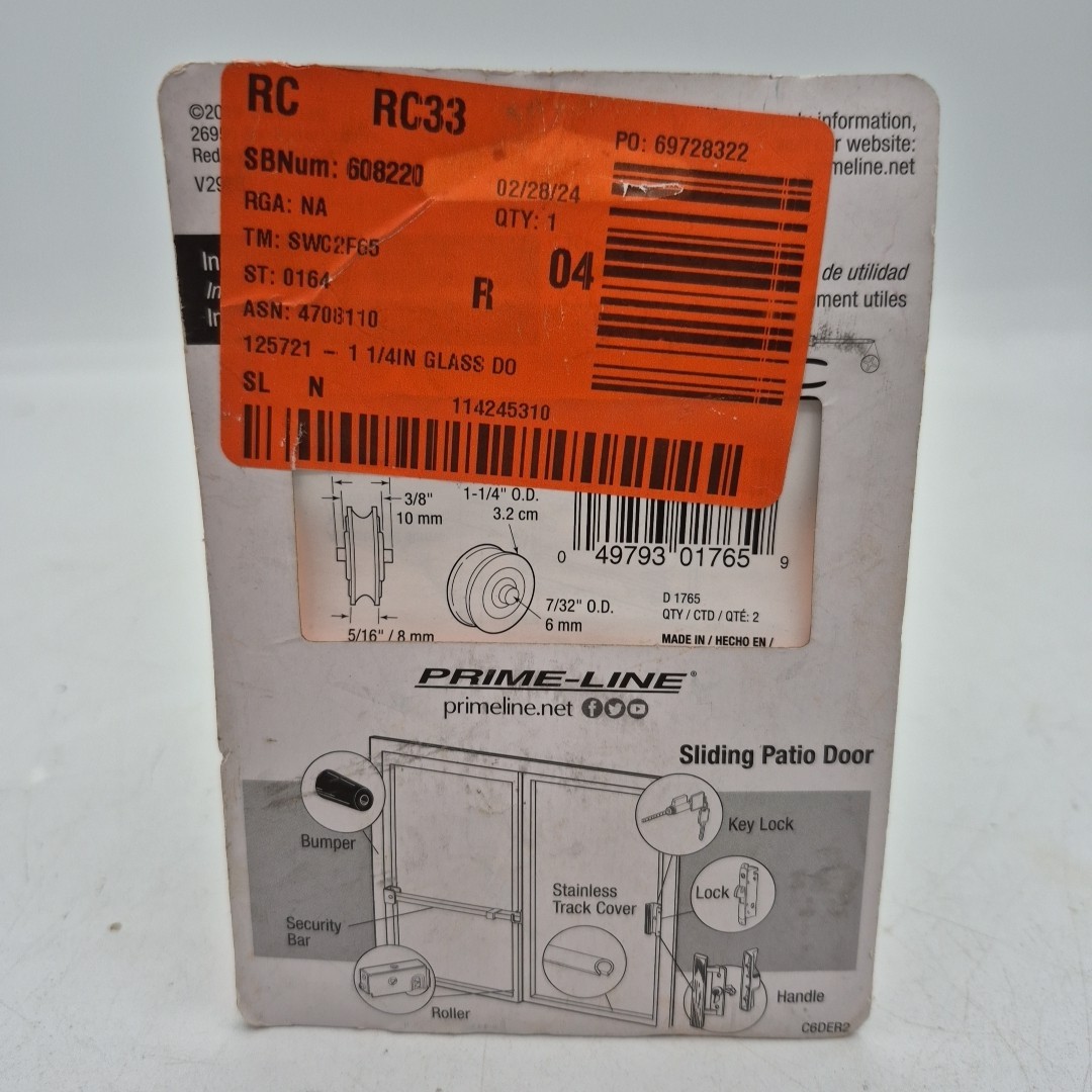 (2-Pk) Prime-Line Precision Ball Bearing Rollers Steel 1-1/4 D 1765