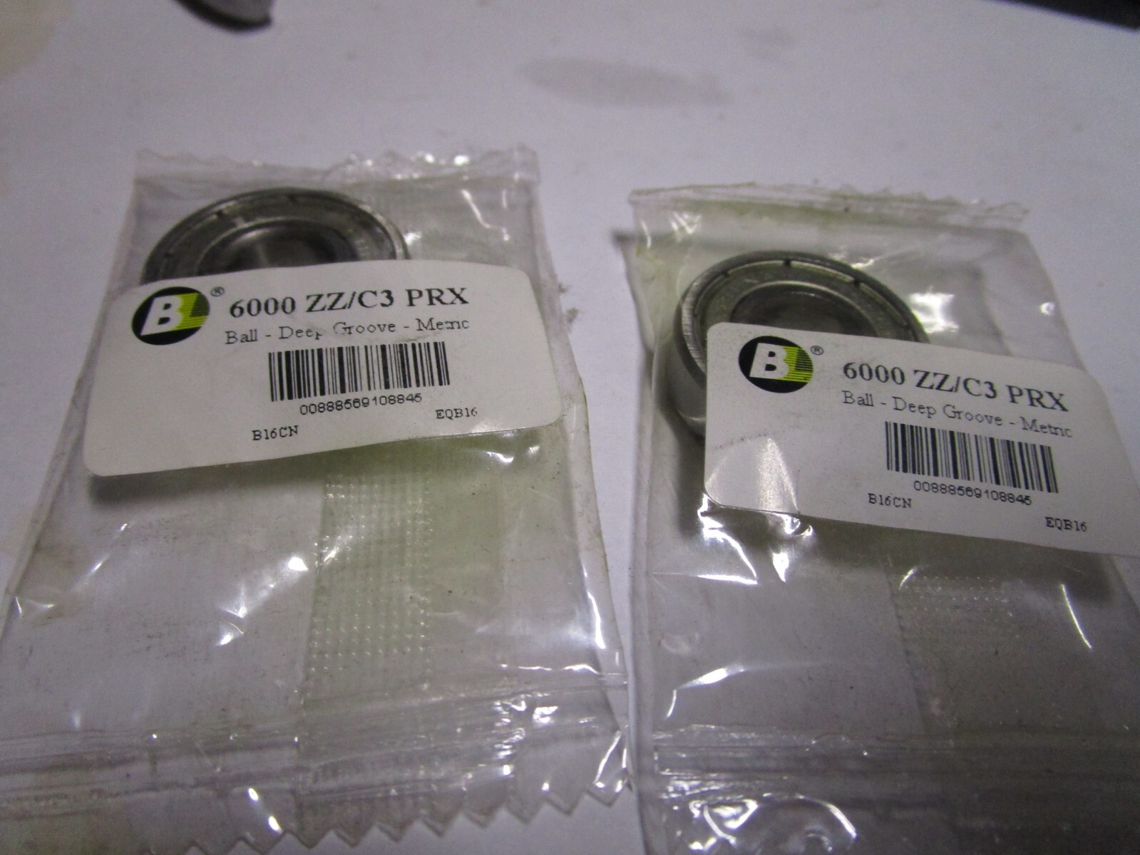 6000 ZZ 10mm Bore x 26mm OD x 8mm W Single Row Two Metal Bearing QTY 2