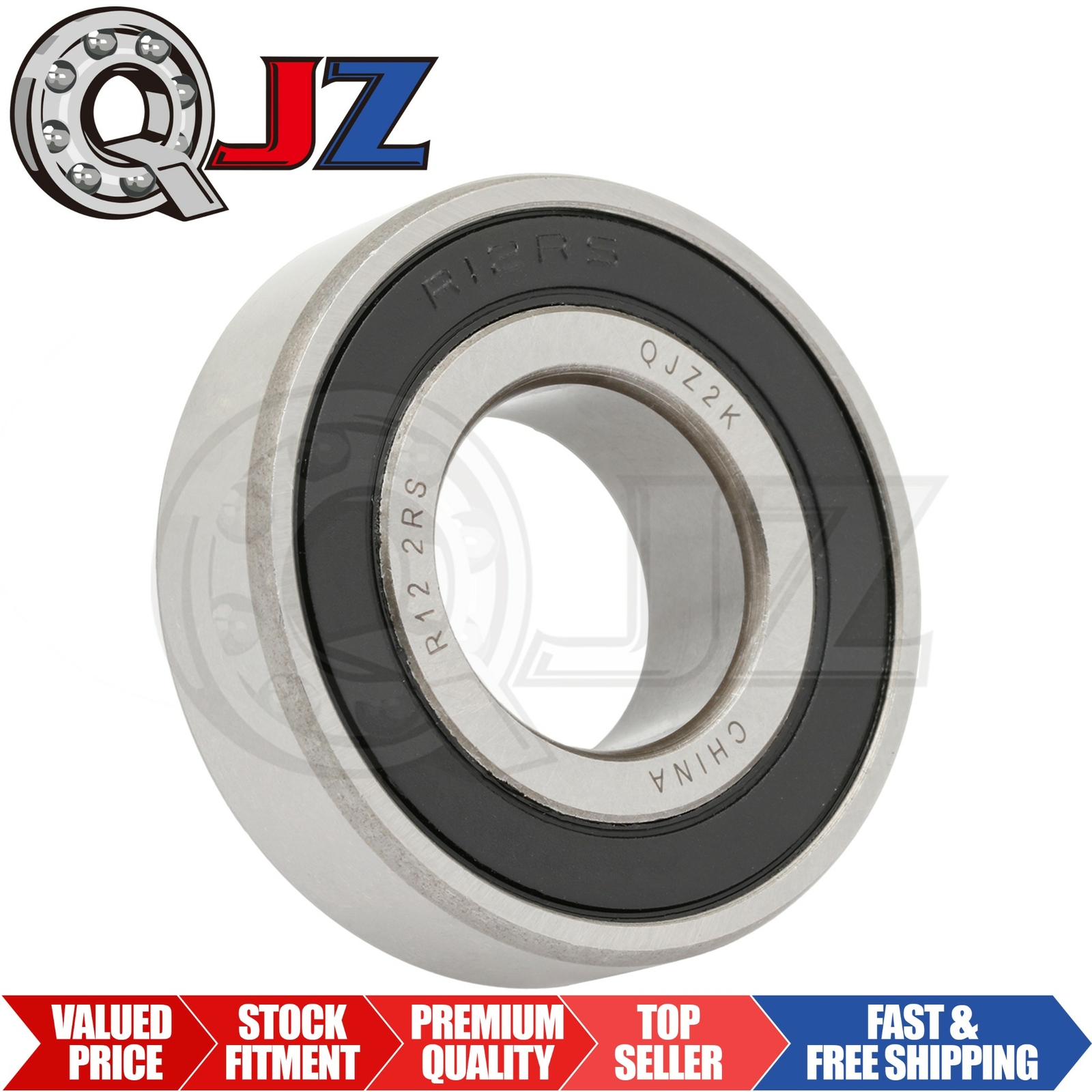 [1-Pack] New R12-2RS Radial Ball Bearing [0.75in Bore x 1.625in OD x 0.438in W]