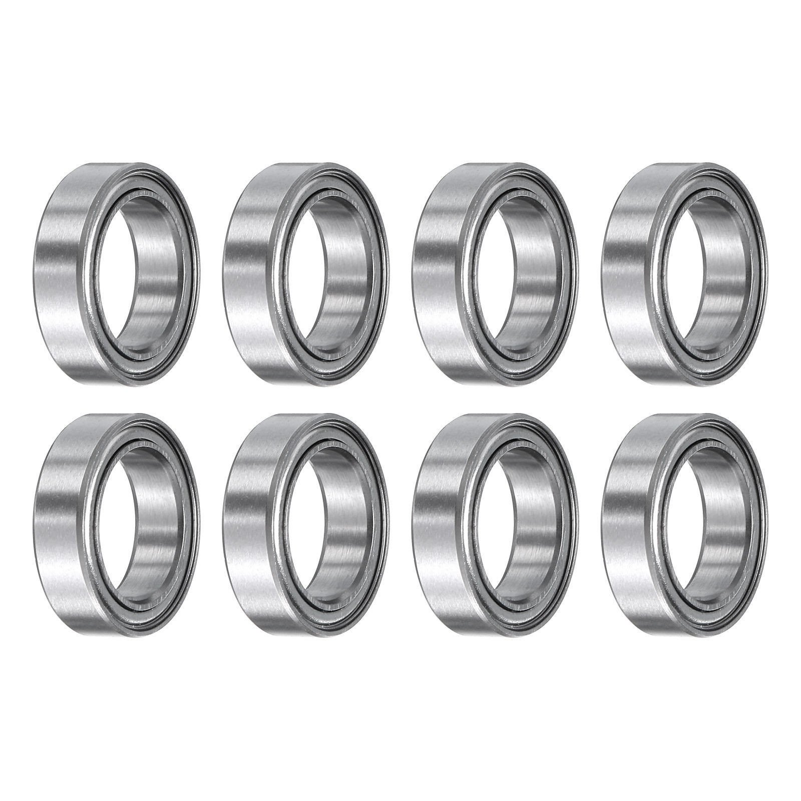 8pcs 6700ZZ Deep Groove Ball Bearings, Chrome Steel Z2 Double Metal, 10x 15x 4mm