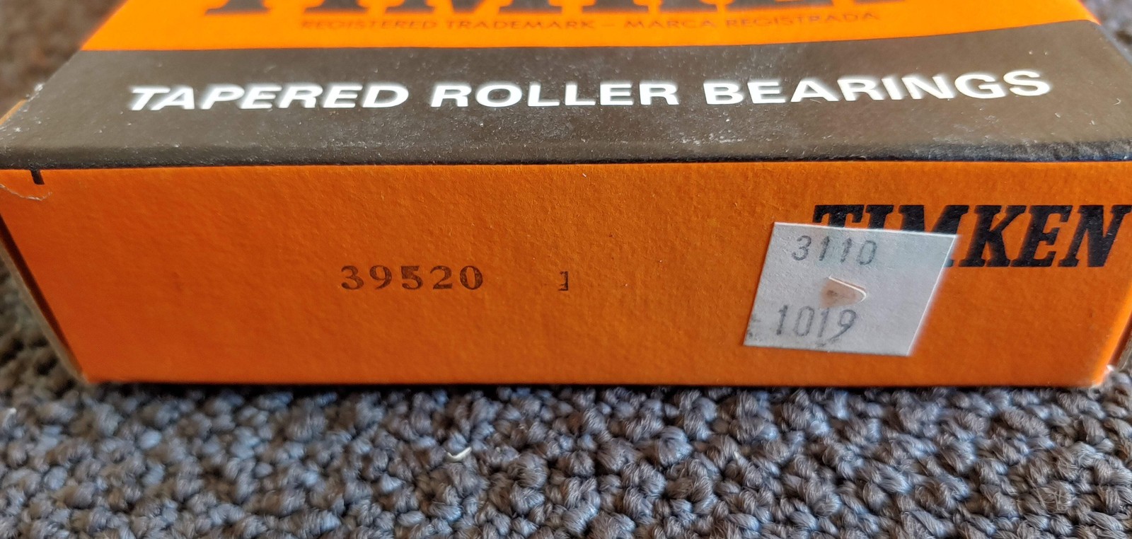 Timken 39520 Tapered Roller Bearing Cup – Single Cup, 4.4375 in OD, 0.9375 in Wi