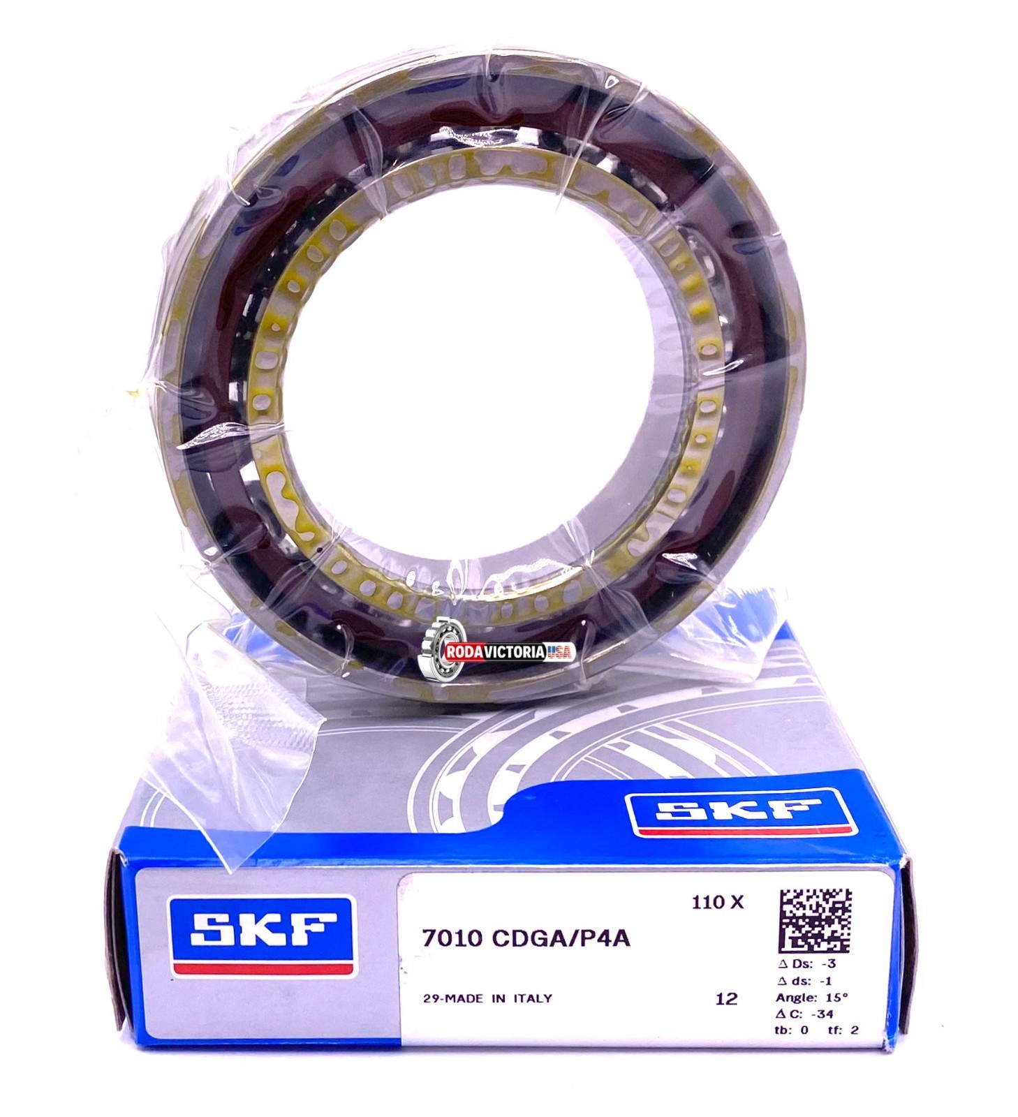 SKF 7010 CDGA P4A Single Row Angular Contact Ball Bearing 50x80x16 mm