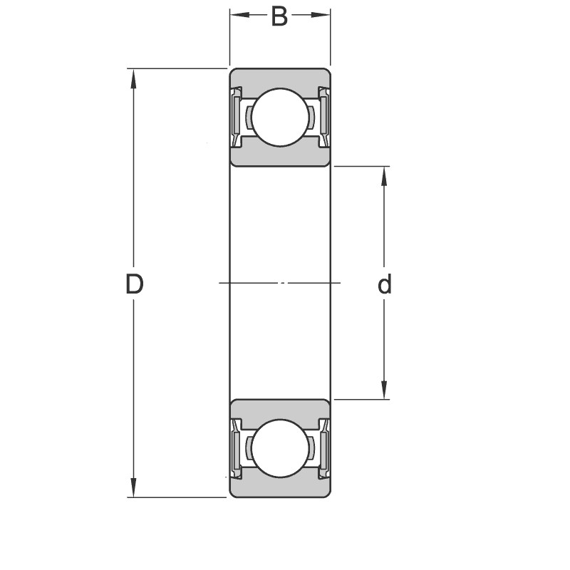 61805-2RS1 Single Row Radial Deep Groove Ball Bearing 25x37x7 mm. by SKF brand