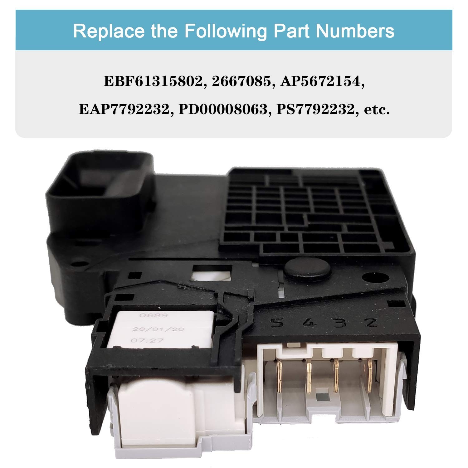 EBF61315802 Washer Door Lock Switch for LG Kenmore – Washer Replacement Part …