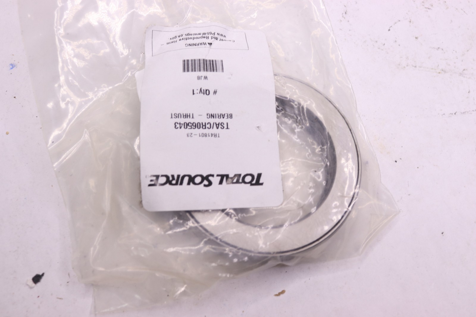 Total Source Thrust Ball Bearing TSA/CR065043 – As Shown Only