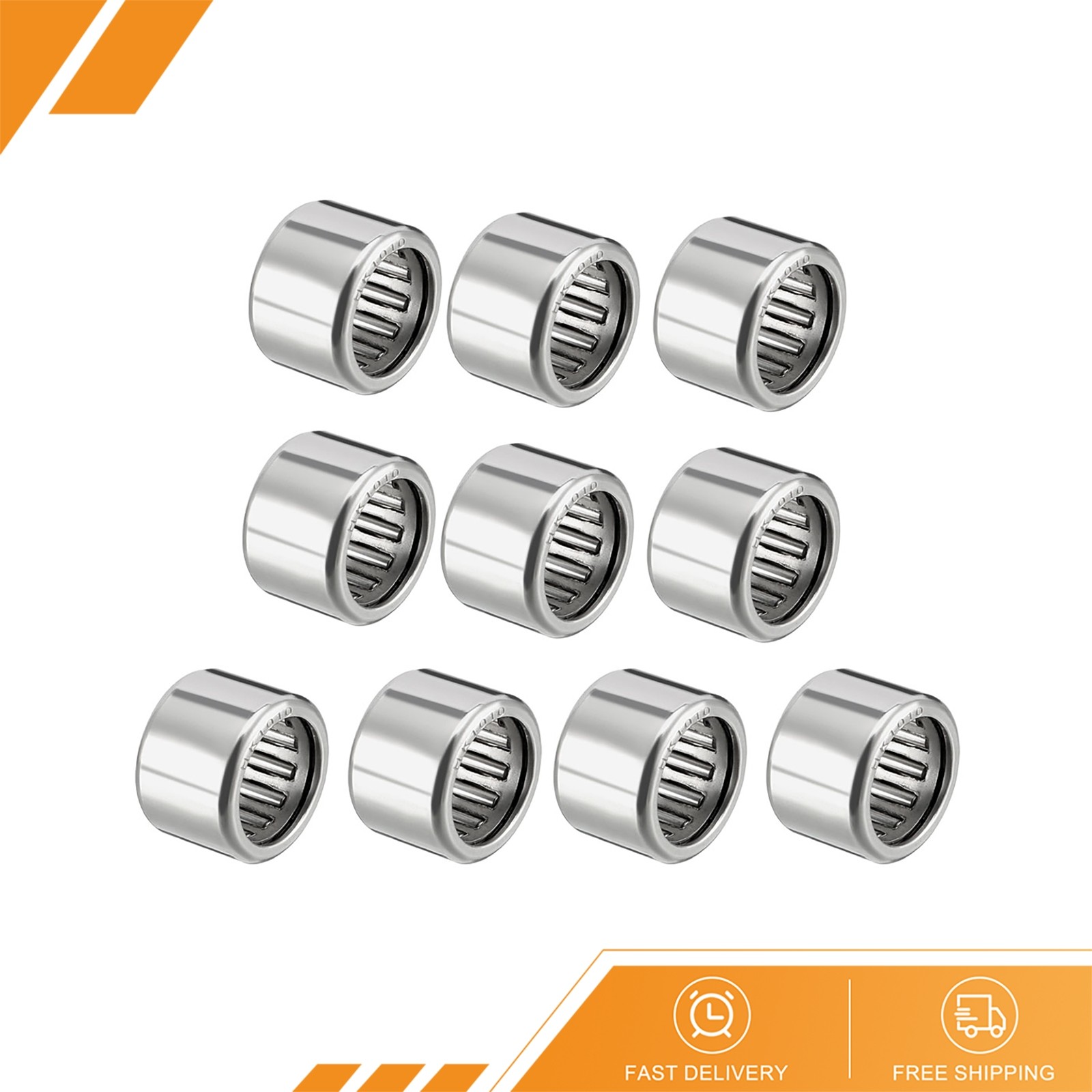 10pcs – HK1010 Drawn Cup Needle Roller Bearings 10mm Dia 14mm OD 10mm Width