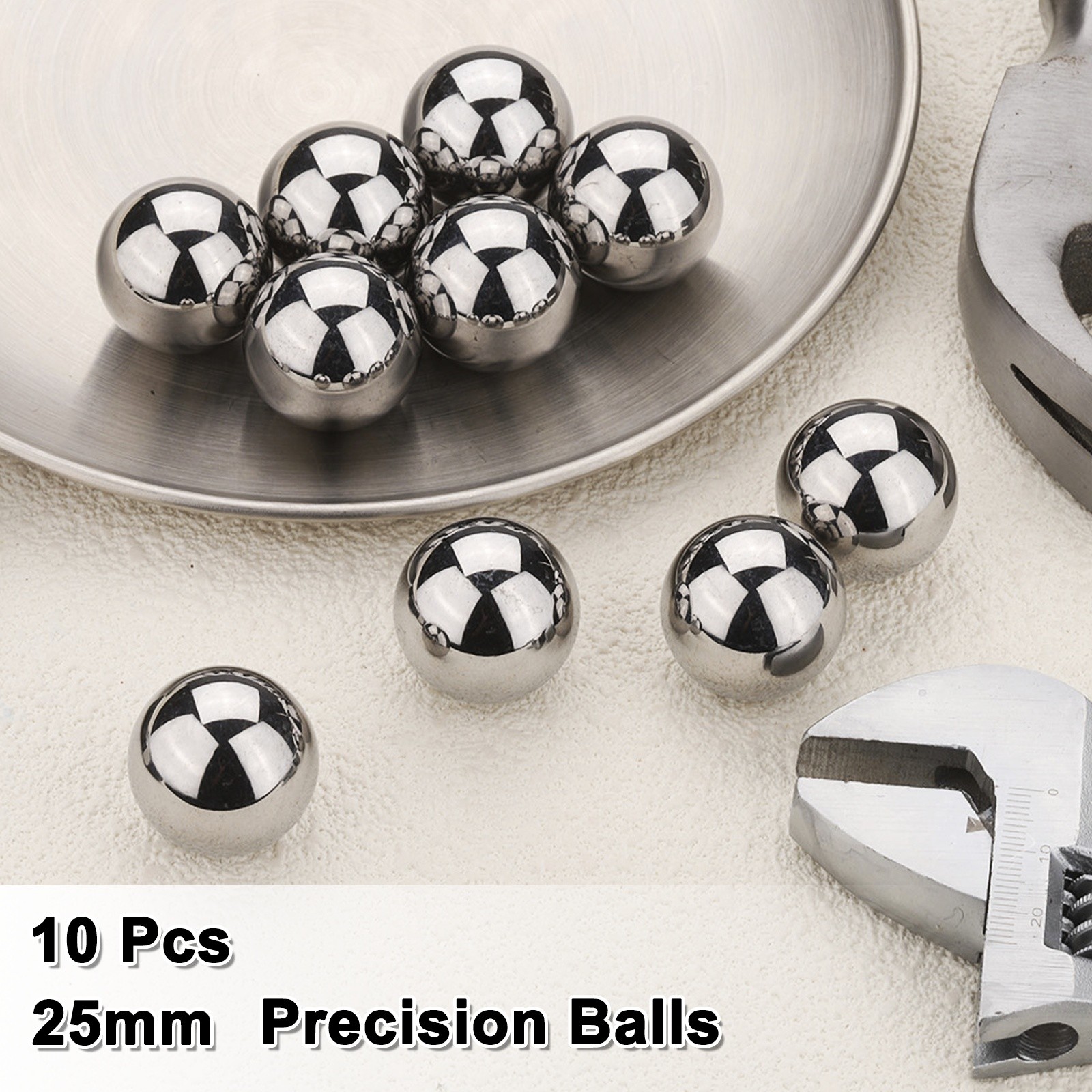 10pcs Precision Balls 25mm Diameter G200 Solid Chrome Steel Bearing Balls