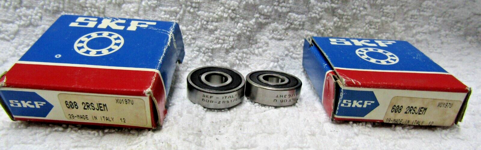 👍 2) NEW SKF DEEP GROOVE BALL BEARING BORE 8MM O.D. 22MM WIDTH 7MM 608 2RSJEM