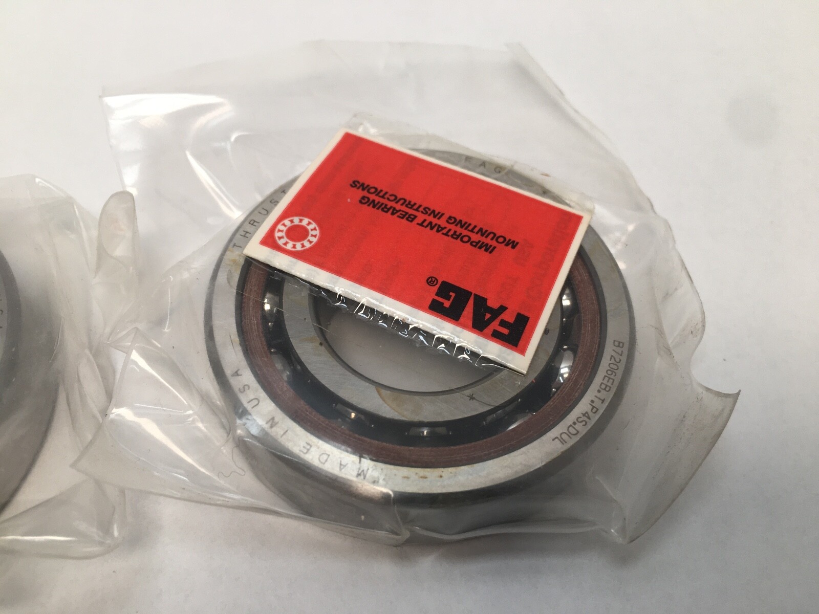 FAG B7206EB.T.P4S.DUL Bearing 30x62x16 mm 7206E B-7206-EB-T-P4S-DUL USA 2 Pcs