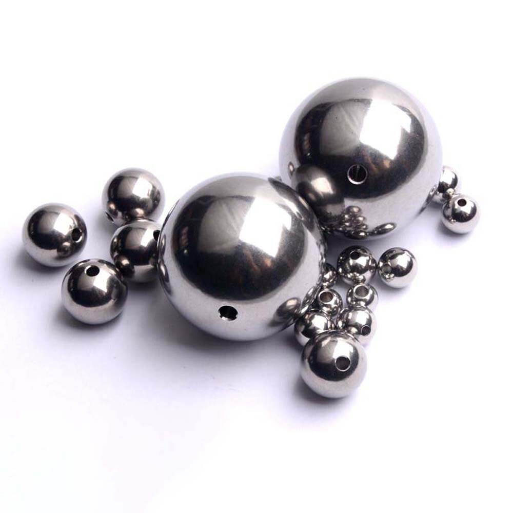 A2 Stainless Steel Round Spacer Beads Silver With Hole Dia 3mm – 60mm DIY Craft