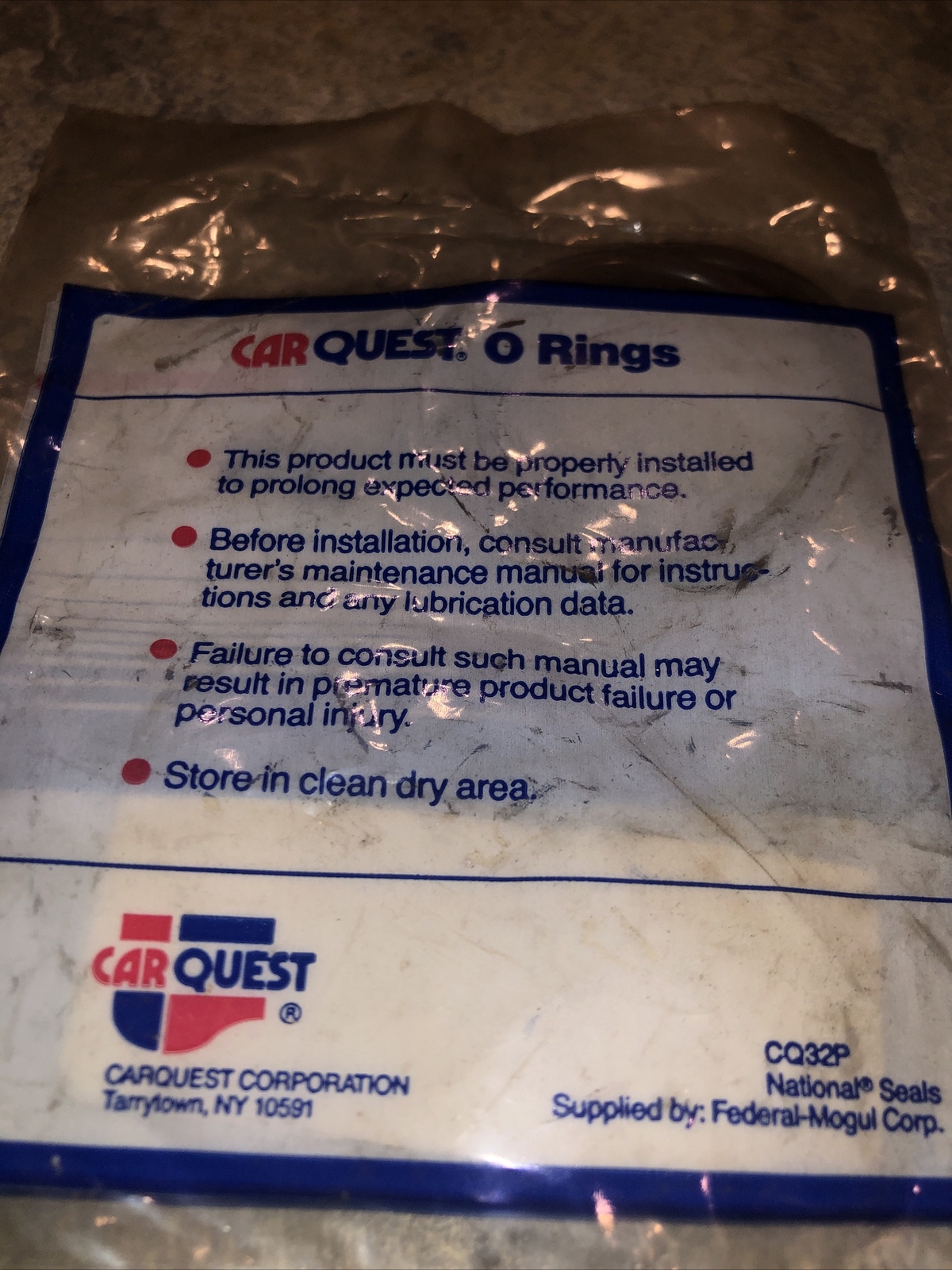 National/Carquest 221-V35 Pack Of 2 – O-Rings-FACTORY NEW! Free Shipping !