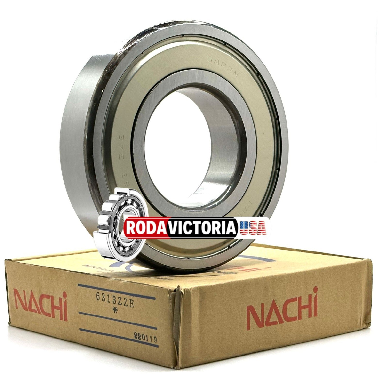 NACHI JAPAN 6313 ZZE C3 DEEP GROOVE BALL BEARING, METAL SHIELDED 65x140x33mm.