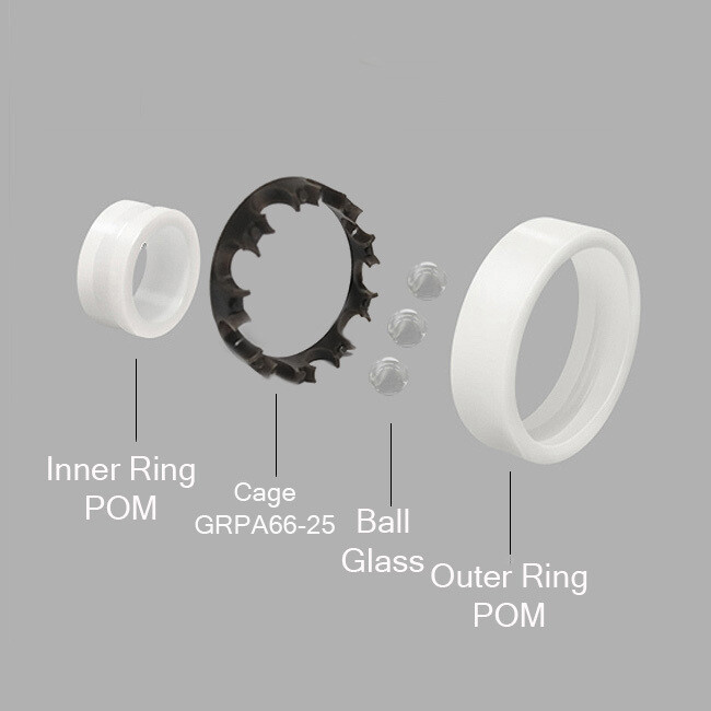 POM Plastic Bearing 603/623/683/693 CE Glass Ball Miniatue Bearing All Sizes