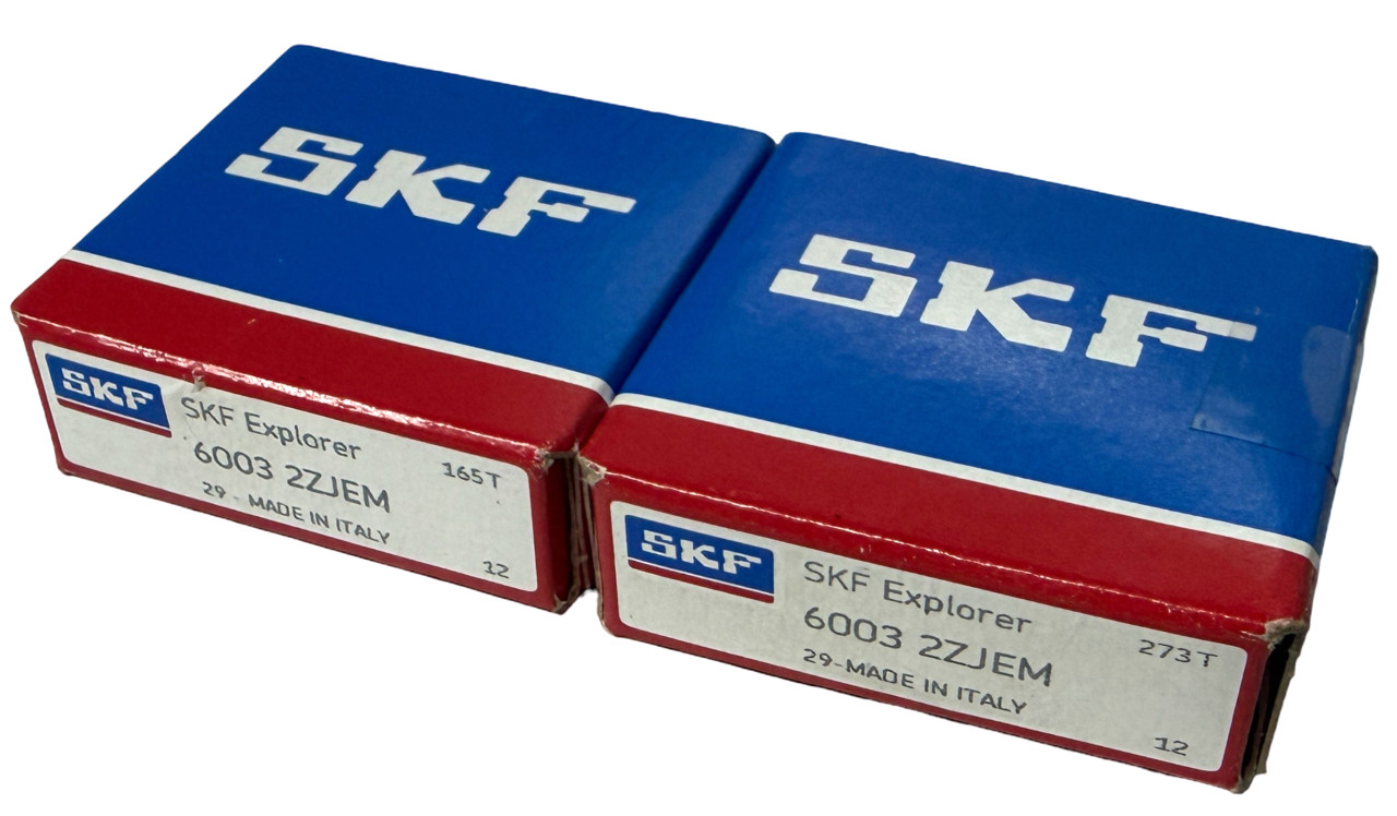 Lot of (2) SKF 6003 2ZJEM Deep Groove Ball Bearing 17mm x 35mm x 10mm