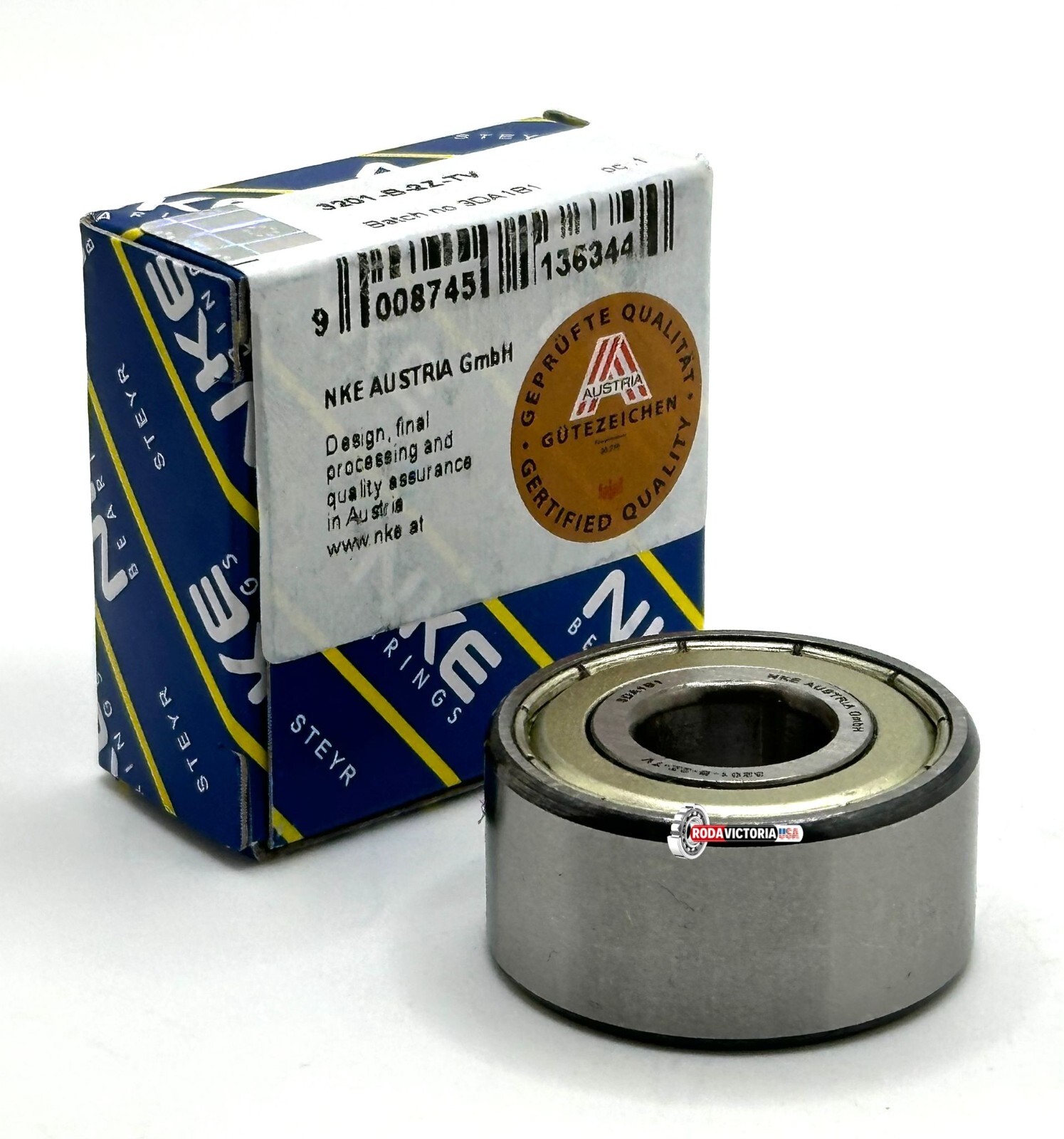 NKE 3201 B ZZ TV C3 ANGULAR CONTACT BALL BEARING, METAL SHIELDED 12x32x15.9mm
