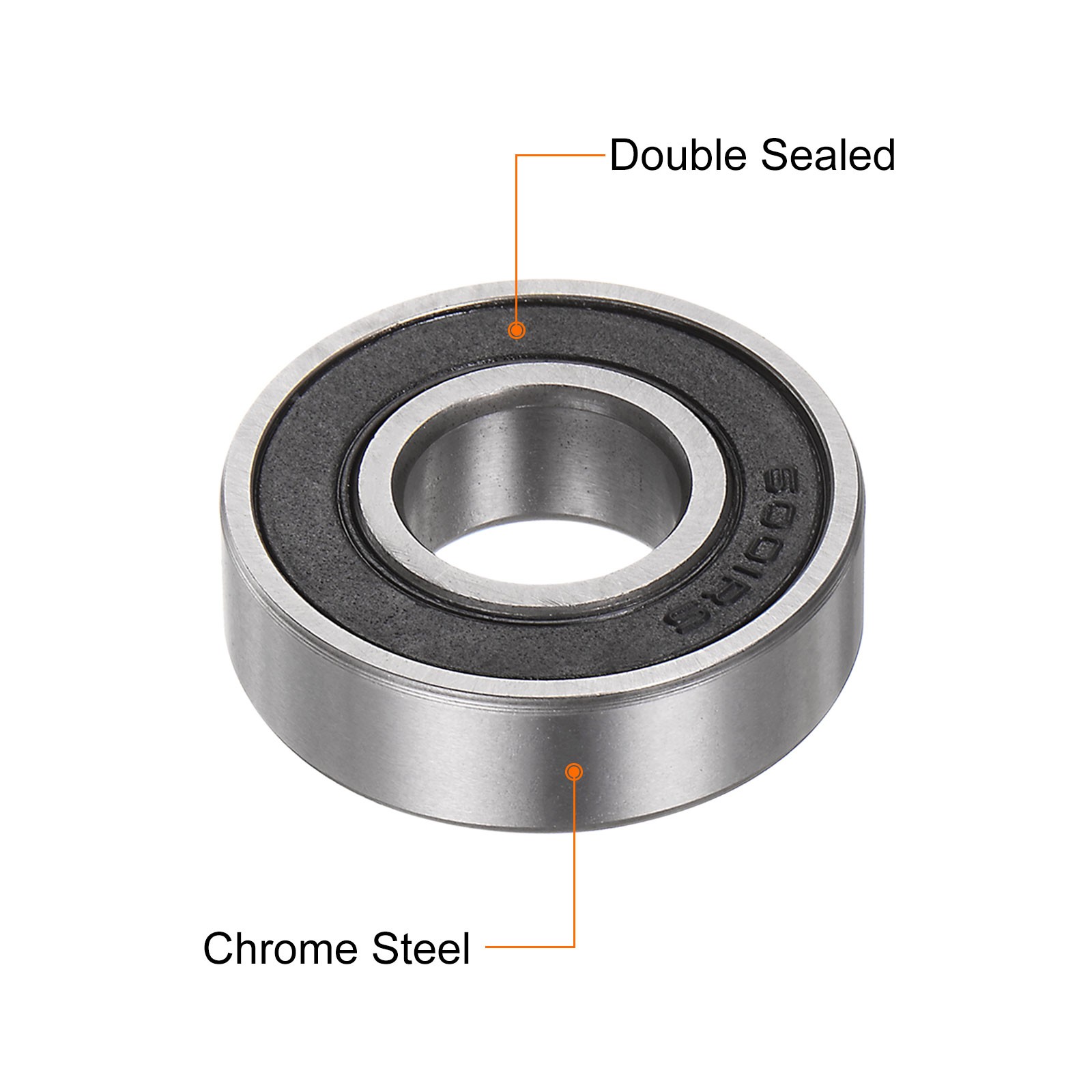 4pcs 6001-2RS Deep Groove Ball Bearings Chrome Steel ABEC5 Bearing 12x28x8mm