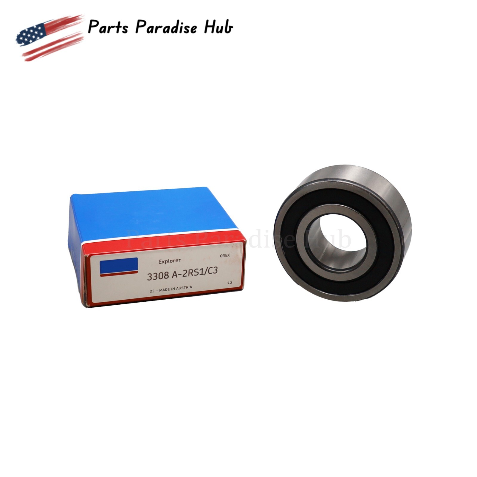 For SKF 3308 A 2RS1/C3 Double Row Angular Contact Ball Bearing 40x90x36.5mm US