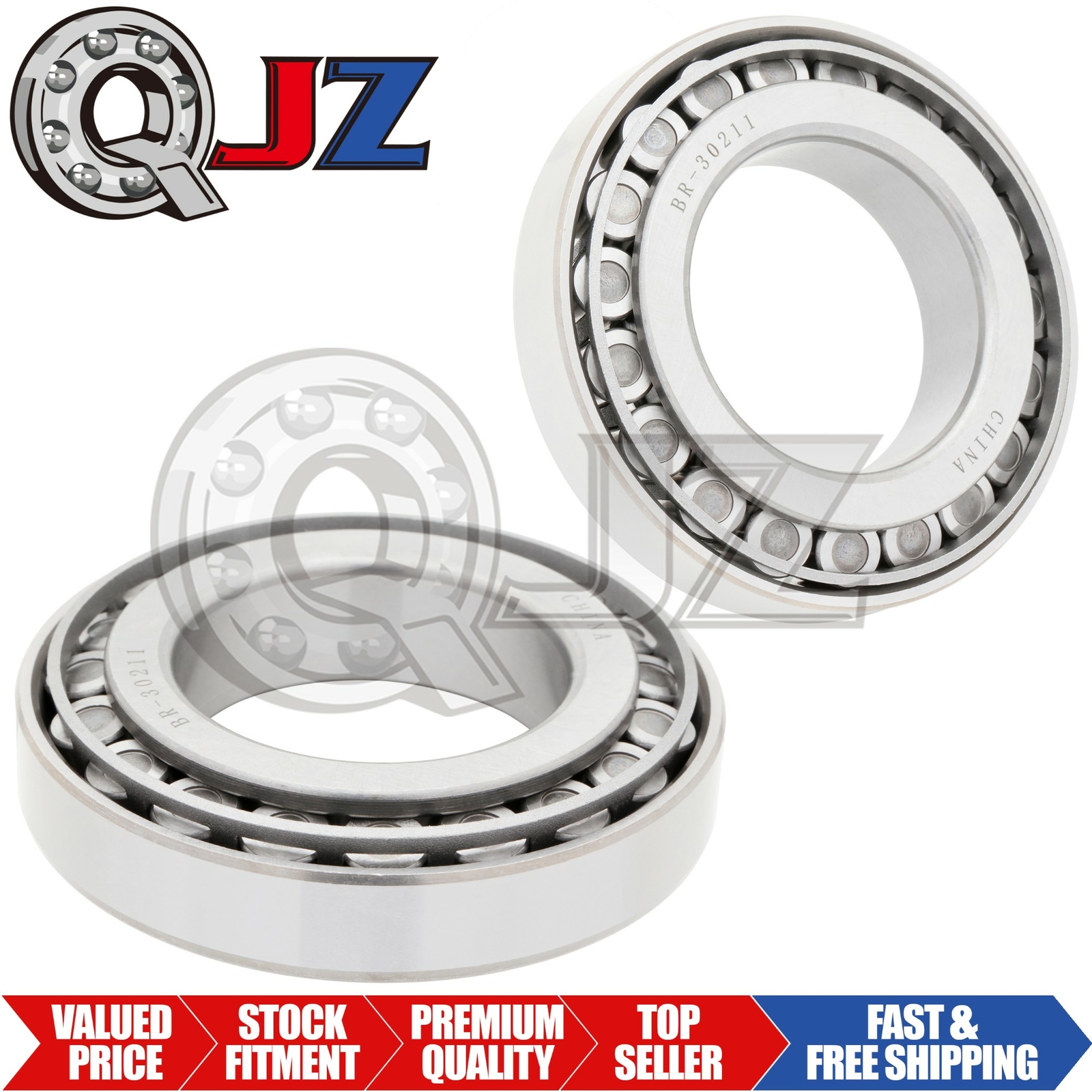 [2-Pack] 30211 Tapered Roller Bearing Set 2.165″ x 3.937″ x 0.8957″ (IDxODxW)