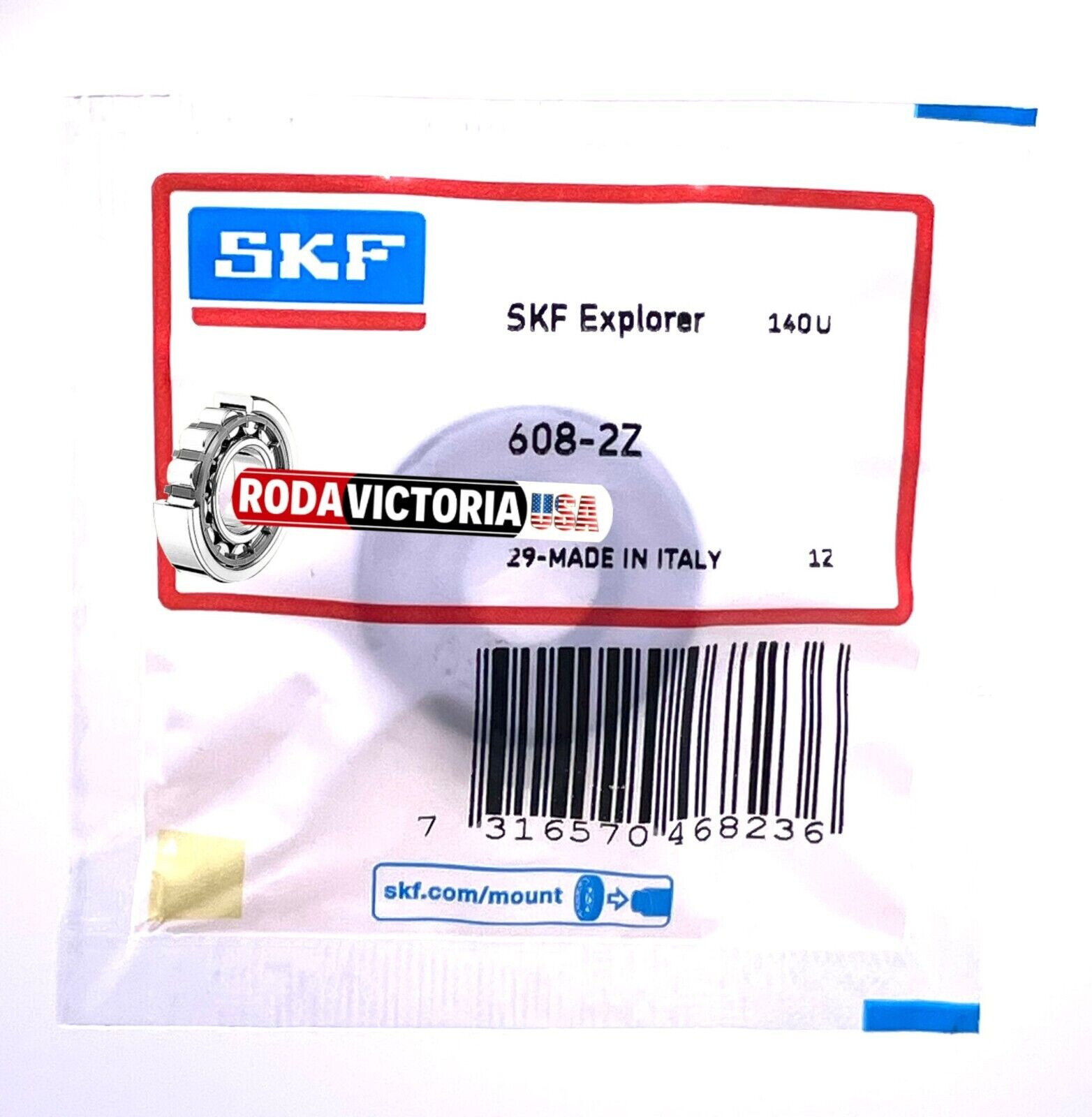 SKF 608 2Z DEEP GROOVE BALL BEARING, METAL SHIELDED 8x22x7 mm 608 ZZ