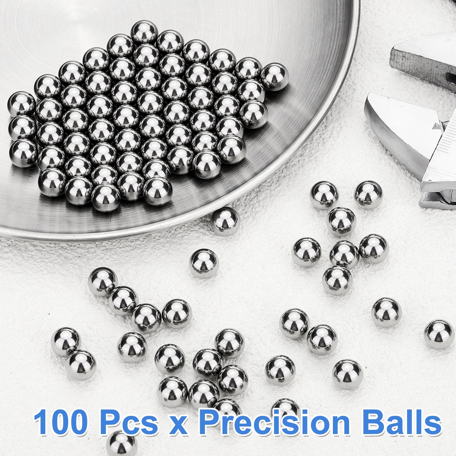 100Pcs Bearing Balls, 8.5mm Diameter 304 Stainless Steel G200 Precision Ball