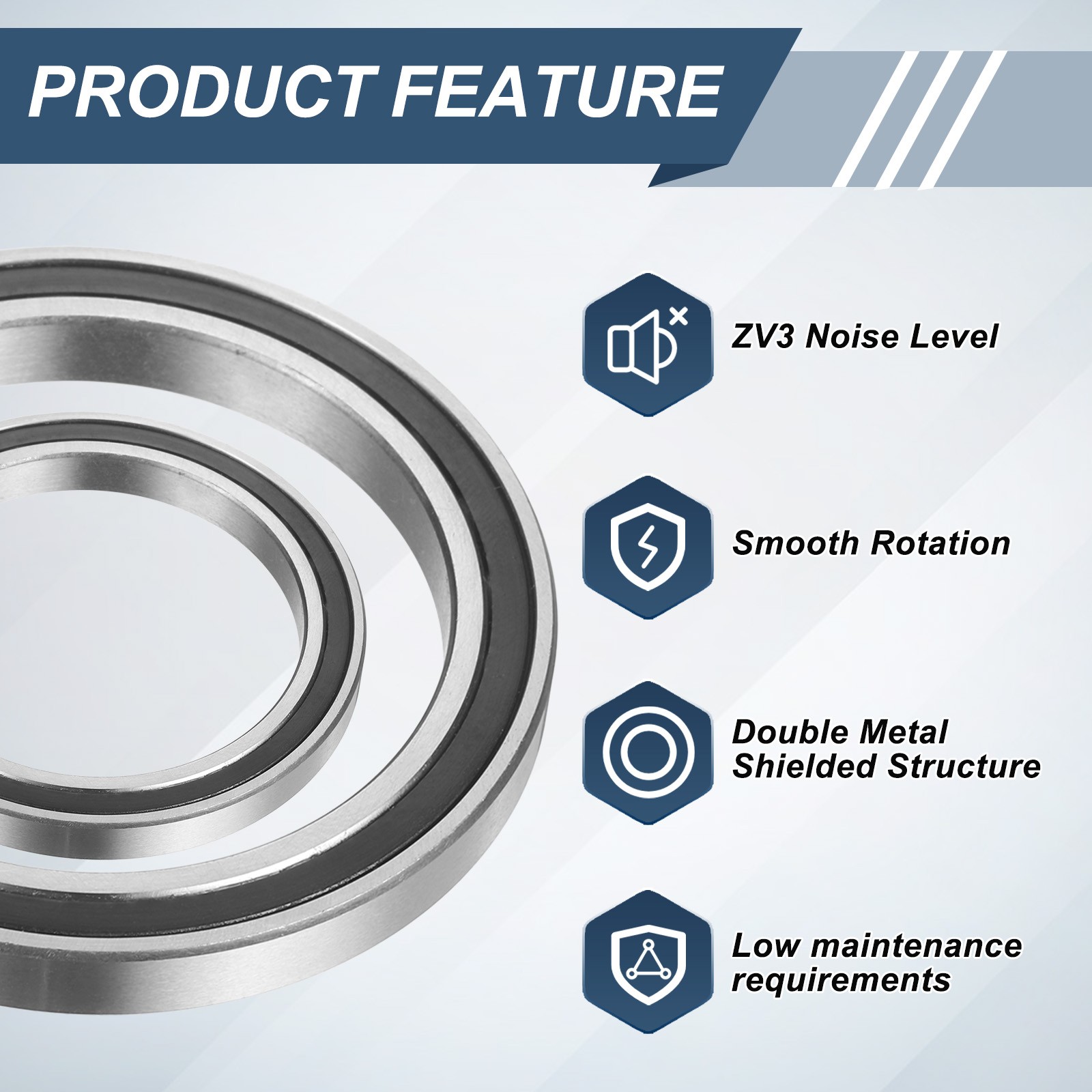 8Pcs 683ZZ 3mmx7mmx3mm Metal Shielded Deep Groove Ball Bearing, Silver