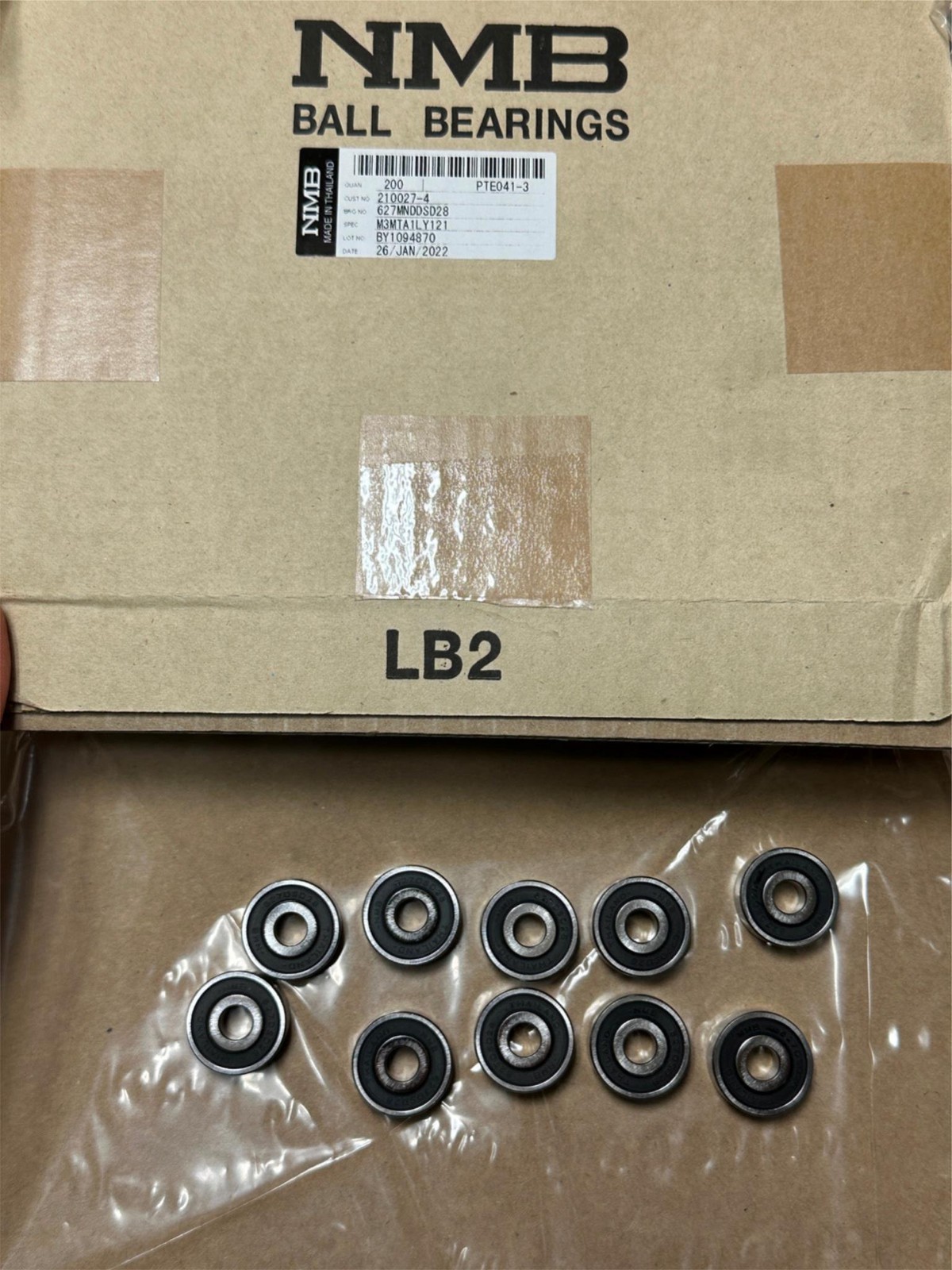 10x Pack Lot NMB 627DSD28 Bearings 7x22x7 7mm x 22mm x 7mm