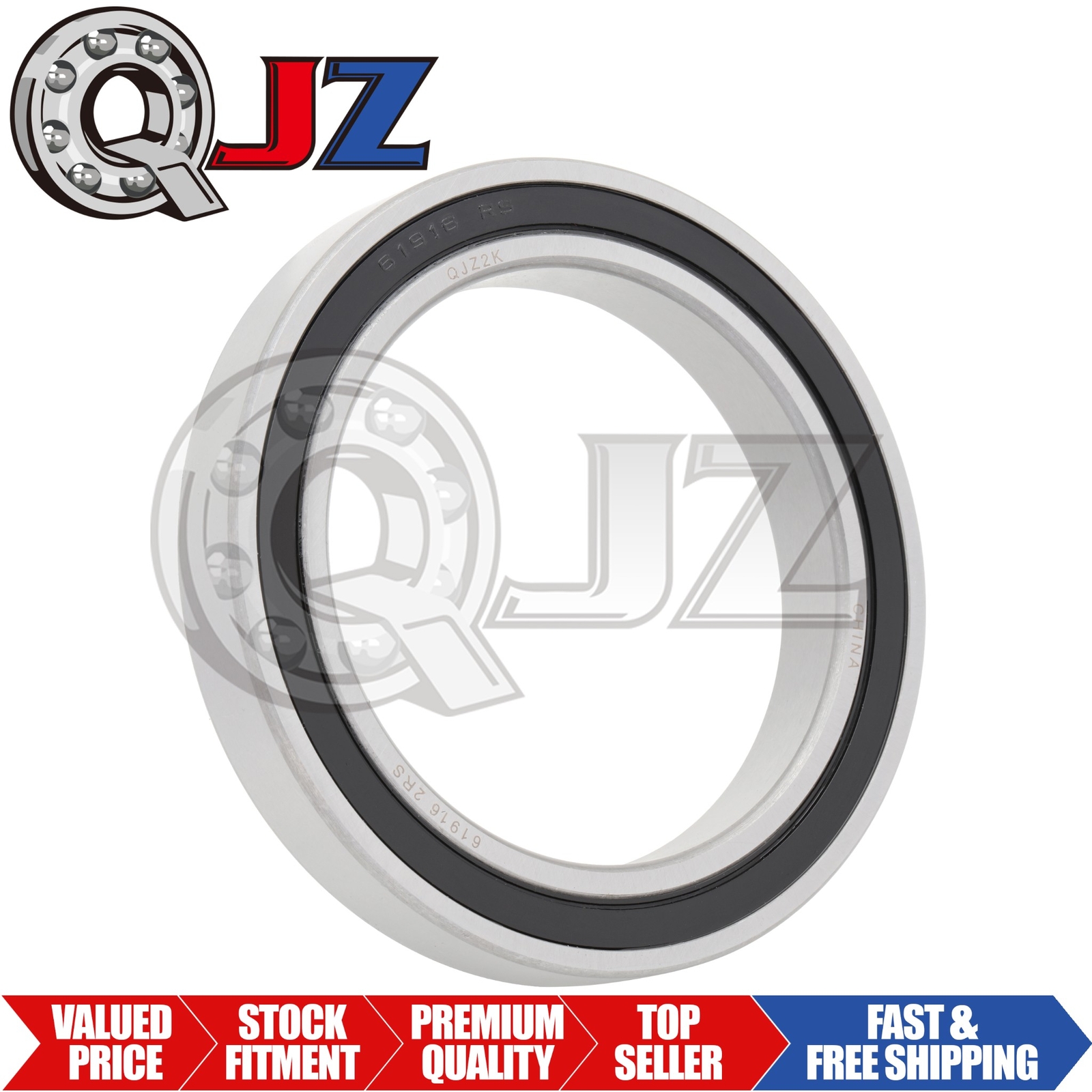 [Qty.1] 6916-2RS Radial/Deep Groove Ball Bearing [80mm ID x 110mm OD x 16mm W]