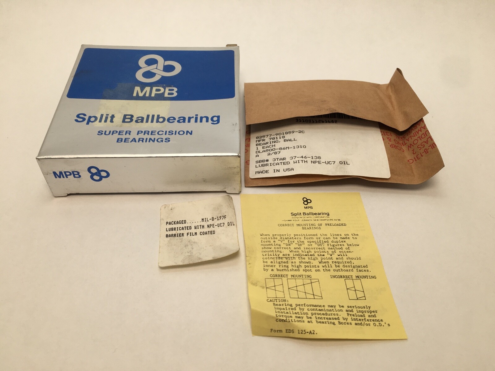 MPB 3TAR37-46-138 Bearing 2-5/16×2-7/8×2-1/2″ 3110-01-126-1682 901859-2C USA Set