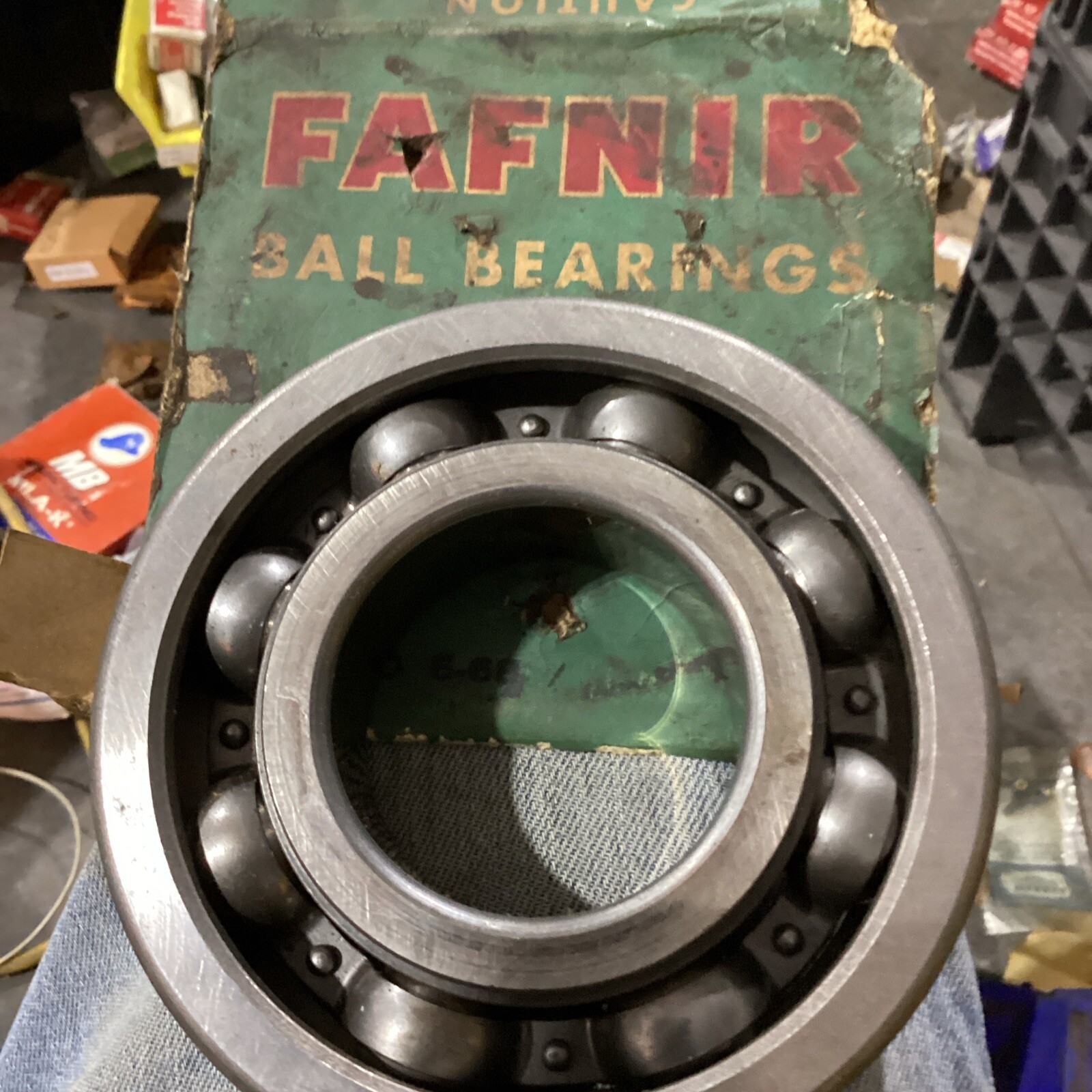 Fafnir 308K FS 50000 Ball Bearing 40mm Bore 90mm OD 23mm Wide Open Both Sides