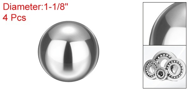 4 Pcs 1-1/8″ Dia Precision Balls G100 Solid Chrome Steel Bearing Balls
