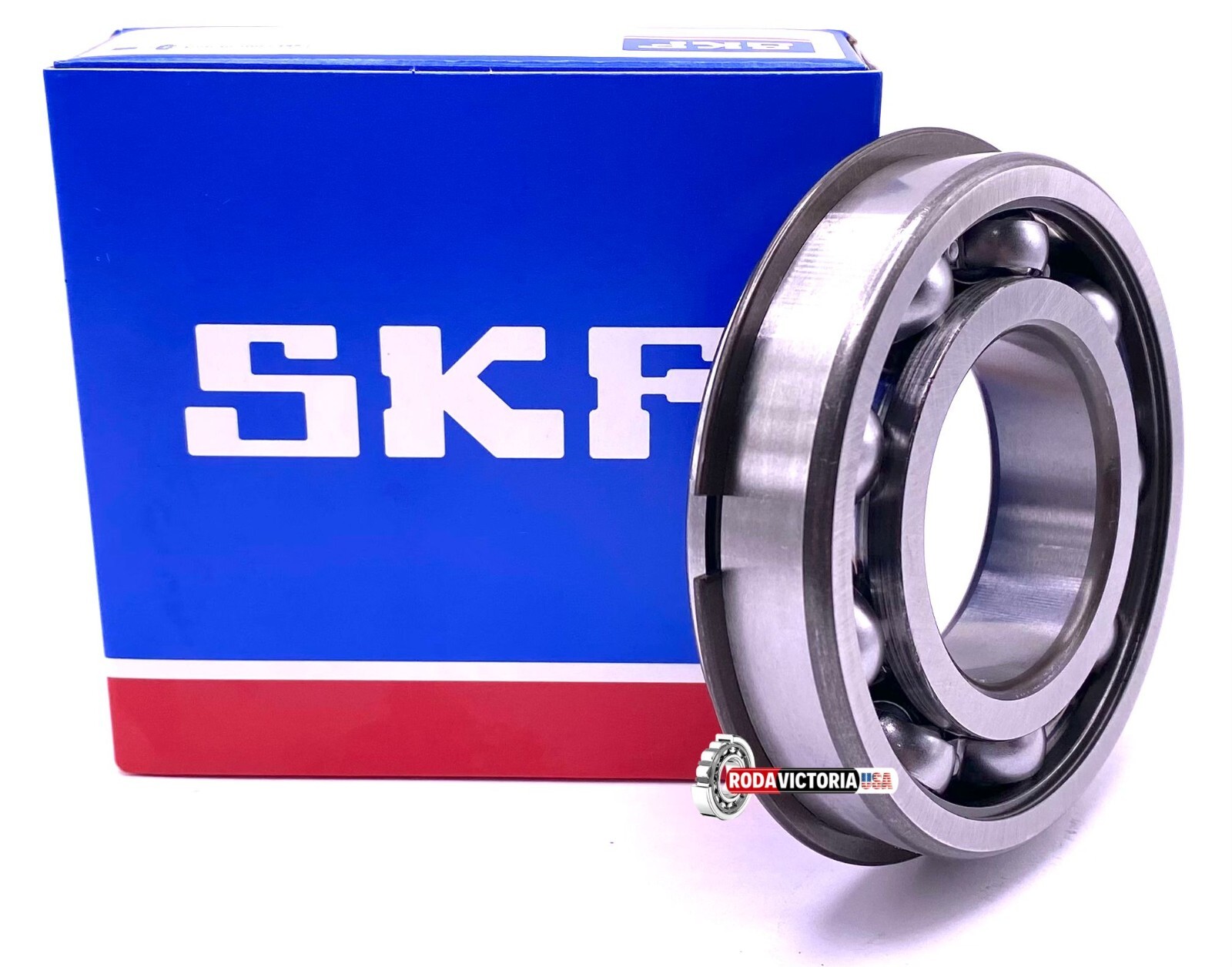 SKF 6208 NR C3 Ball Bearing, Open Type, No Seals + Snap Ring 40x80x18 mm